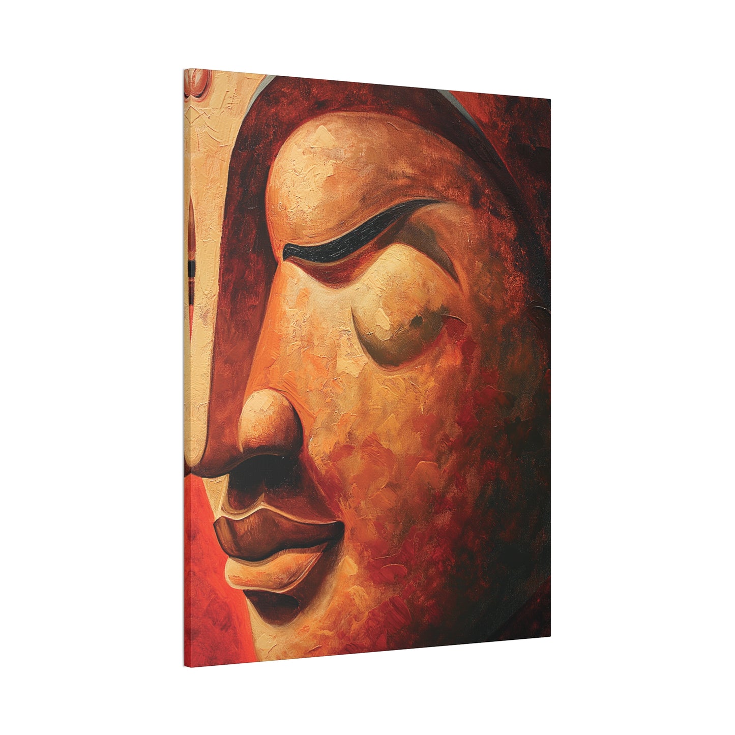 Buddha Painting Print 10 Canvas Stretched, 0.75"