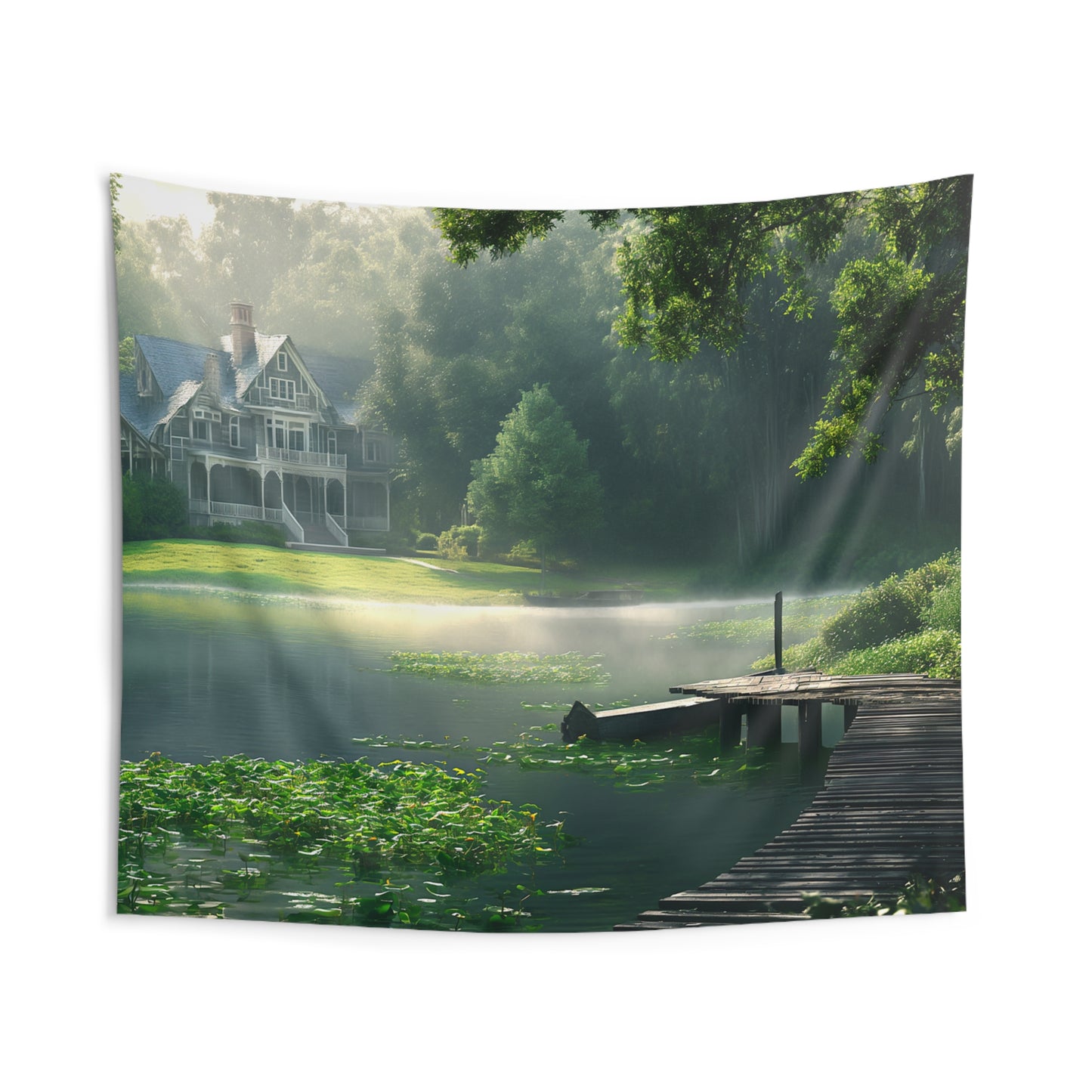 Pond Mansion 3 Indoor Wall Tapestries