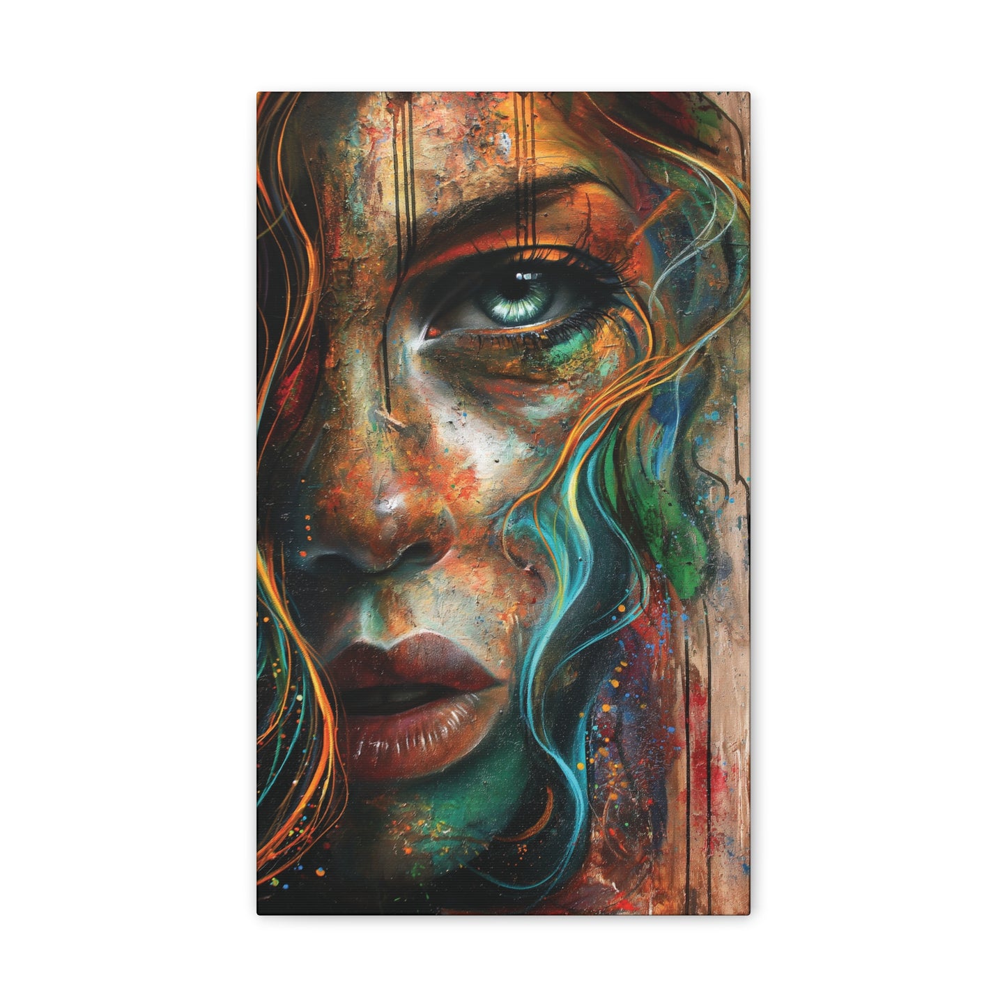 Graffiti Girl 2 Canvas Stretched, 0.75"