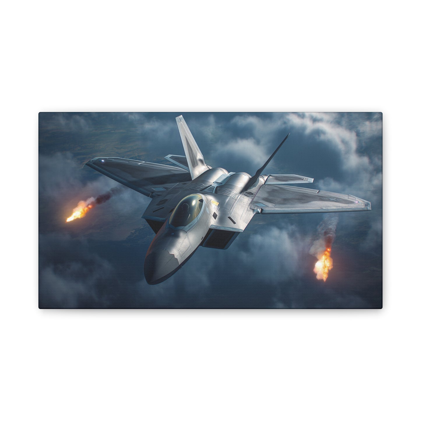 F-22 Fighter 1 Canvas Stretched, 0.75"