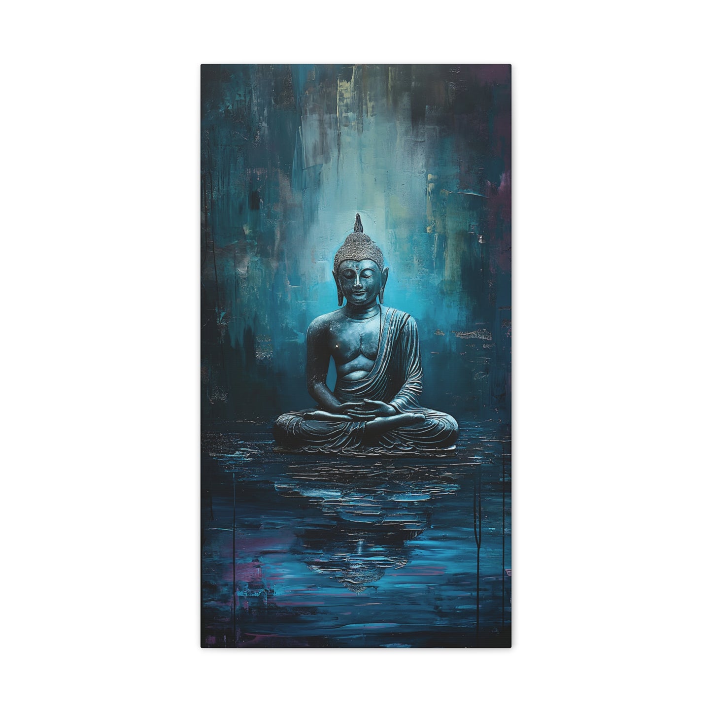 Buddha Painting Print 17 Canvas Stretched, 0.75"