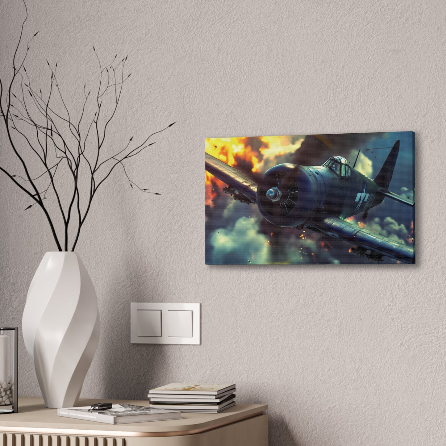 WWII Fighter 2 Canvas Stretched, 0.75"