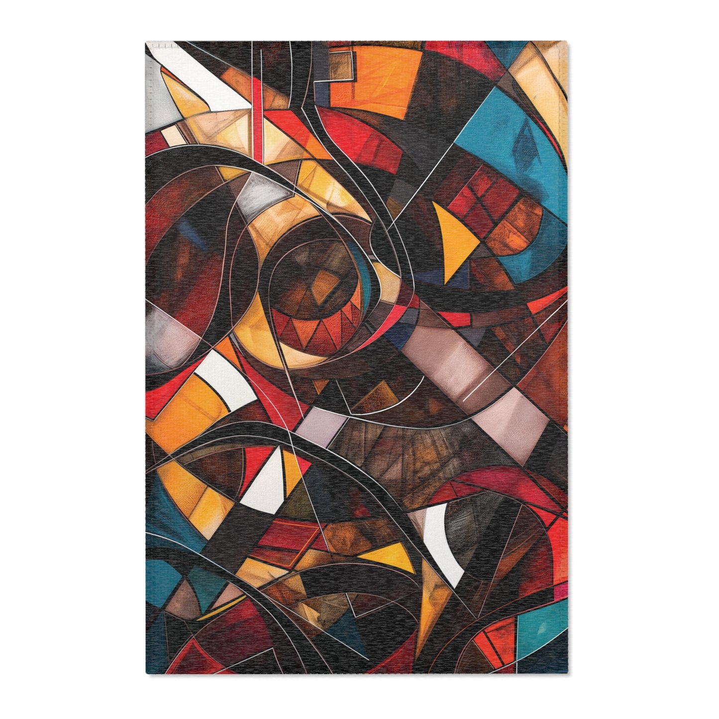 Abstract Cubist Area Rug