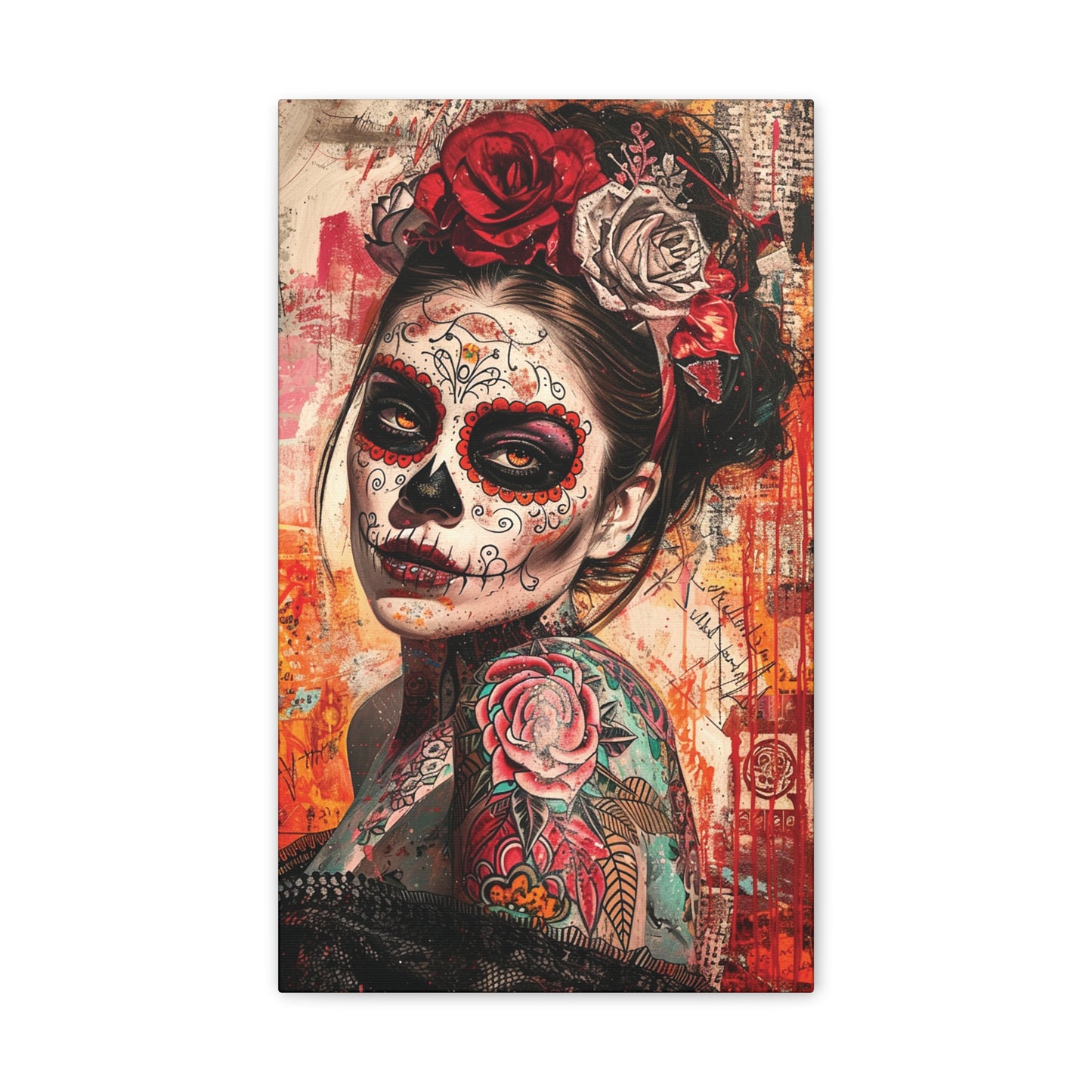 Day of the Dead 6 Canvas Stretched, 0.75"