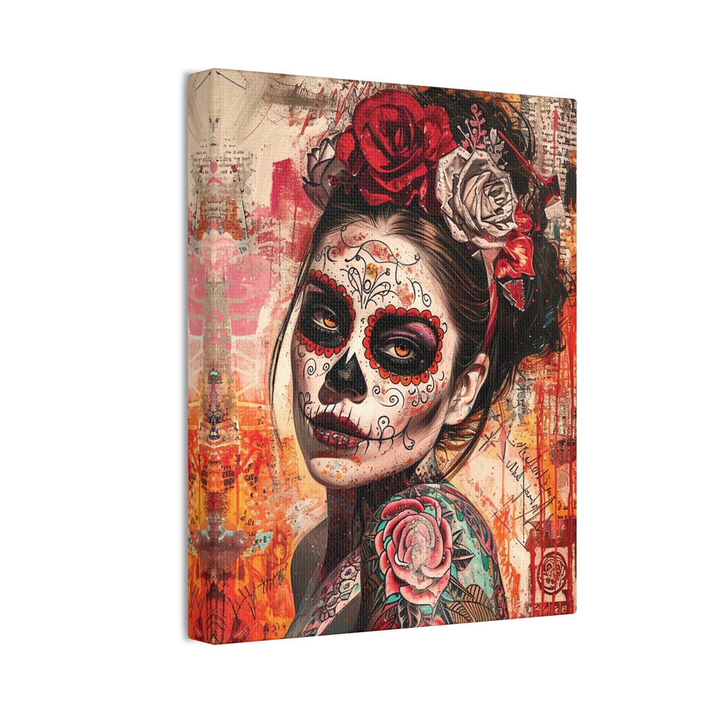 Day of the Dead 6 Canvas Stretched, 0.75"