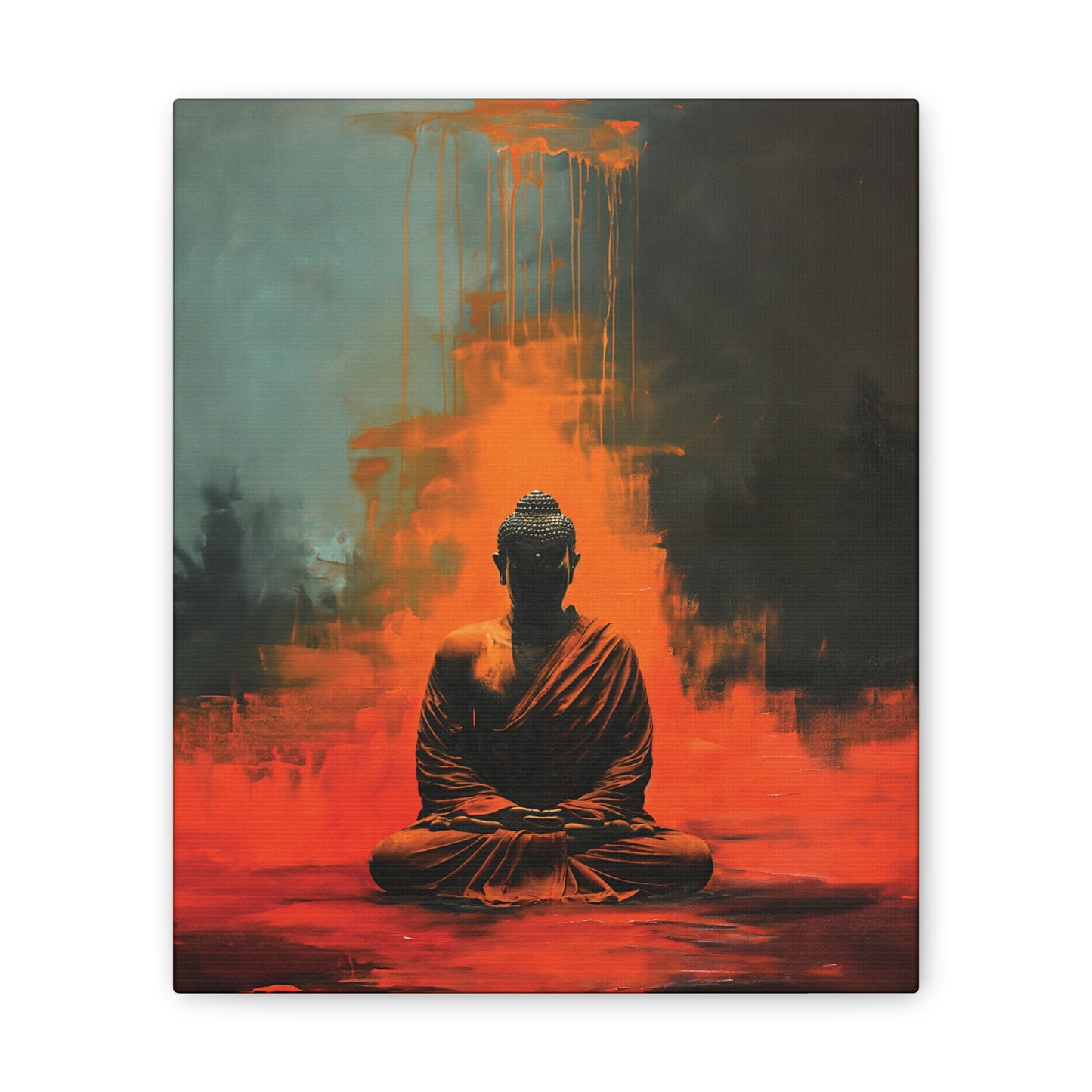 Buddha Painting Print 13 Canvas Stretched, 0.75"