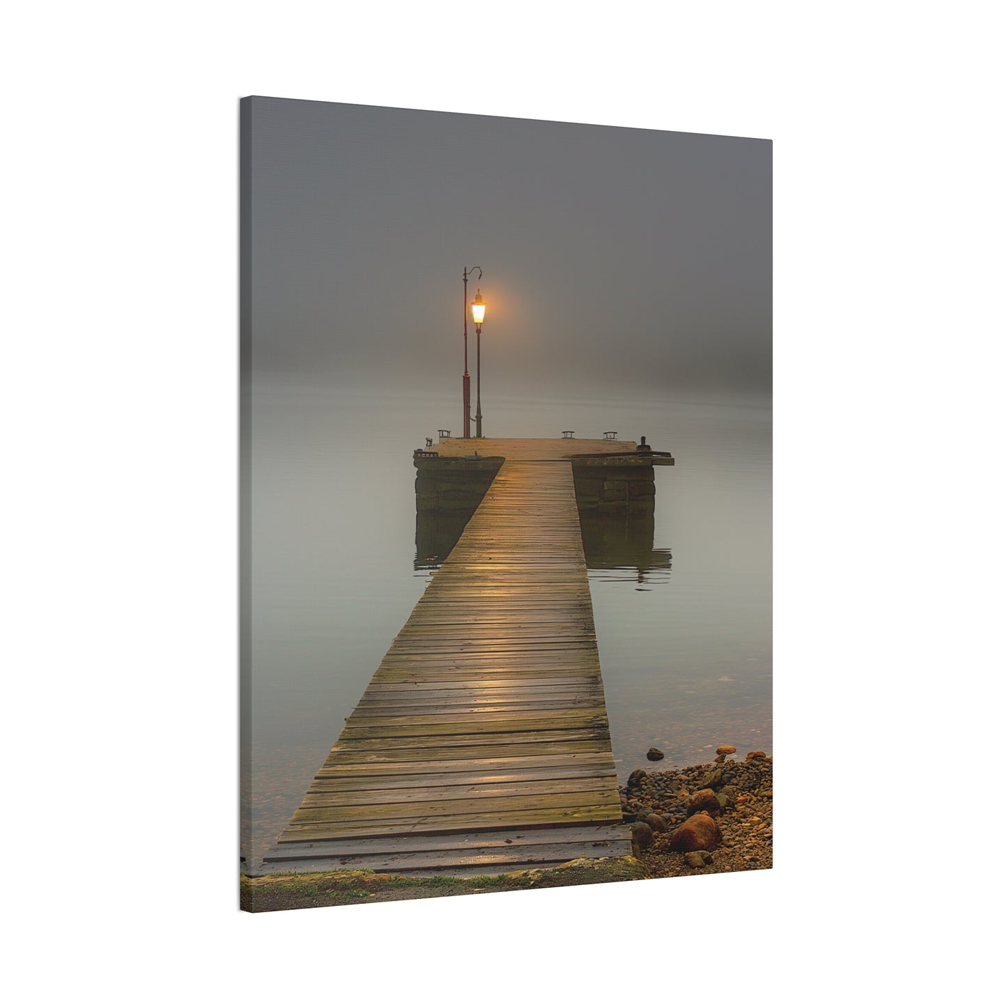 Misty Pier 8 Canvas Stretched, 0.75"