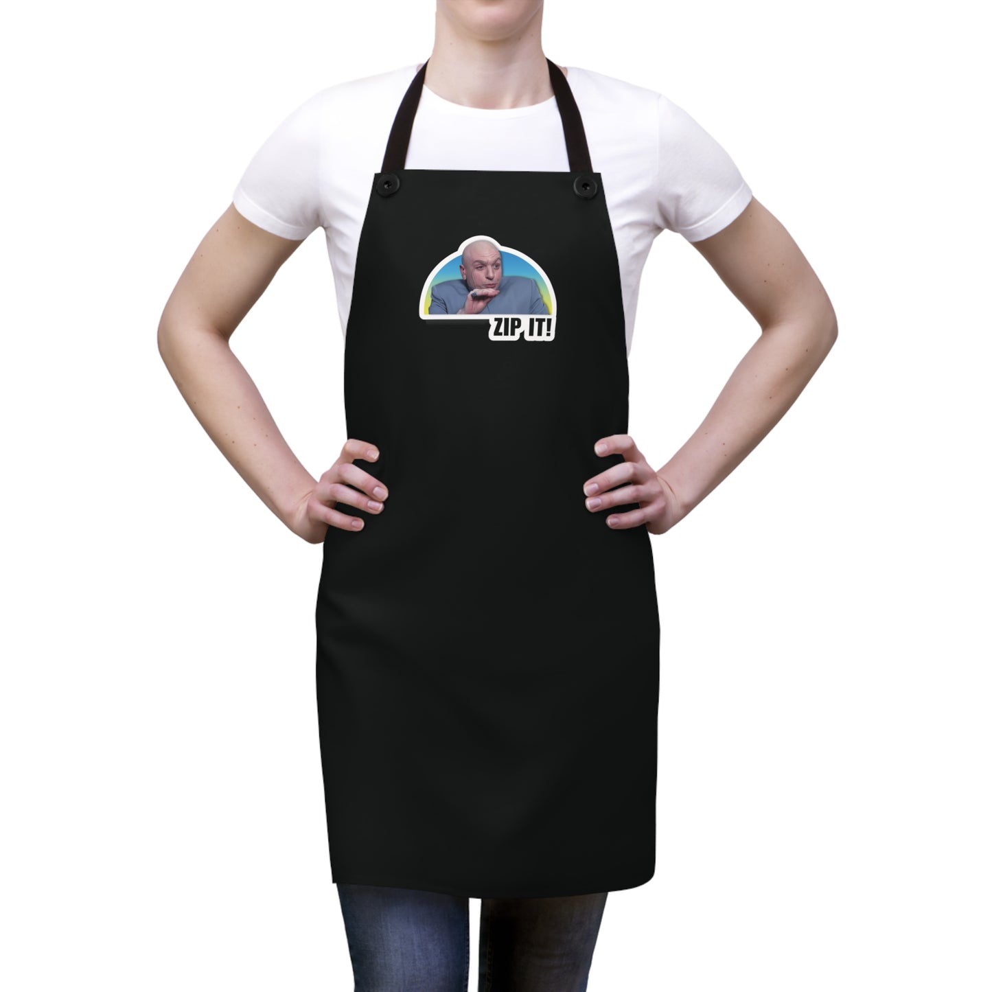 Zip It White Apron (AOP)