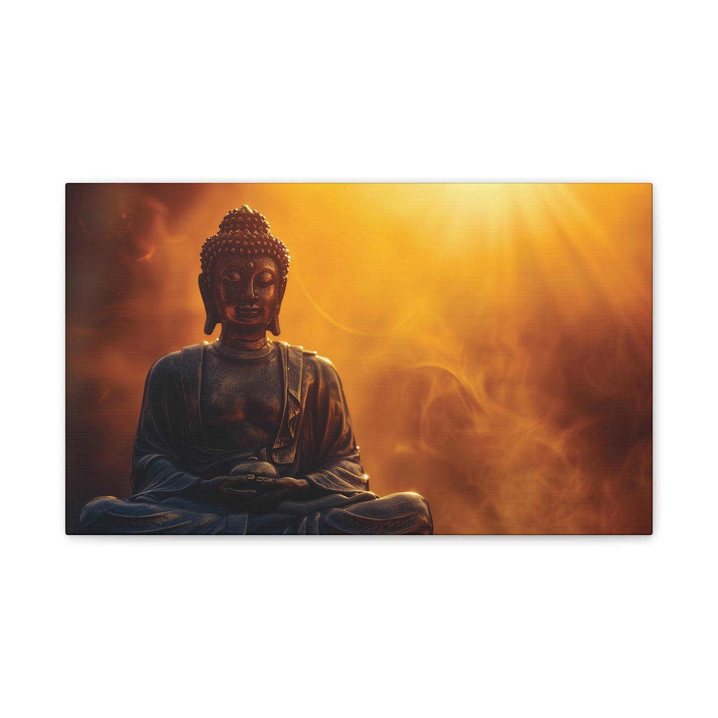 Buddha Painting Print 28 Canvas Stretched, 0.75"