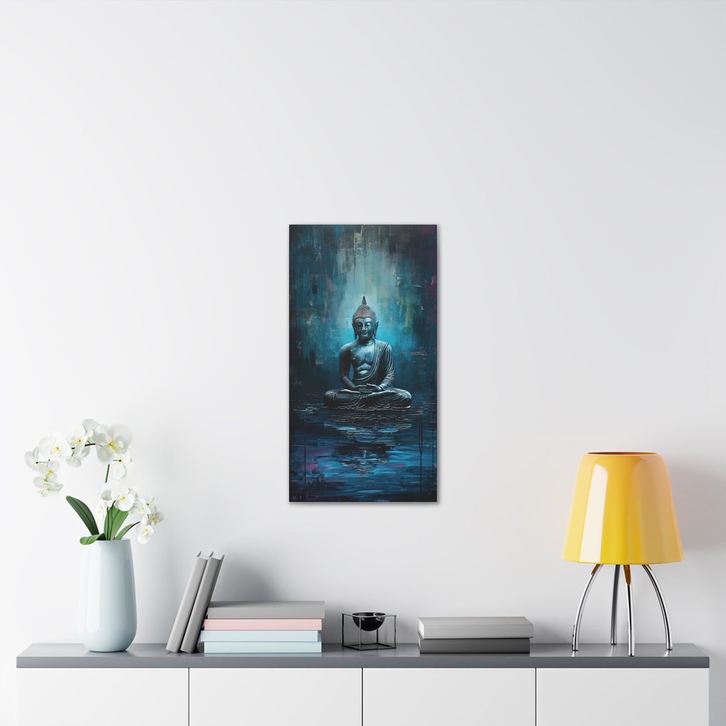 Buddha Painting Print 17 Canvas Stretched, 0.75"