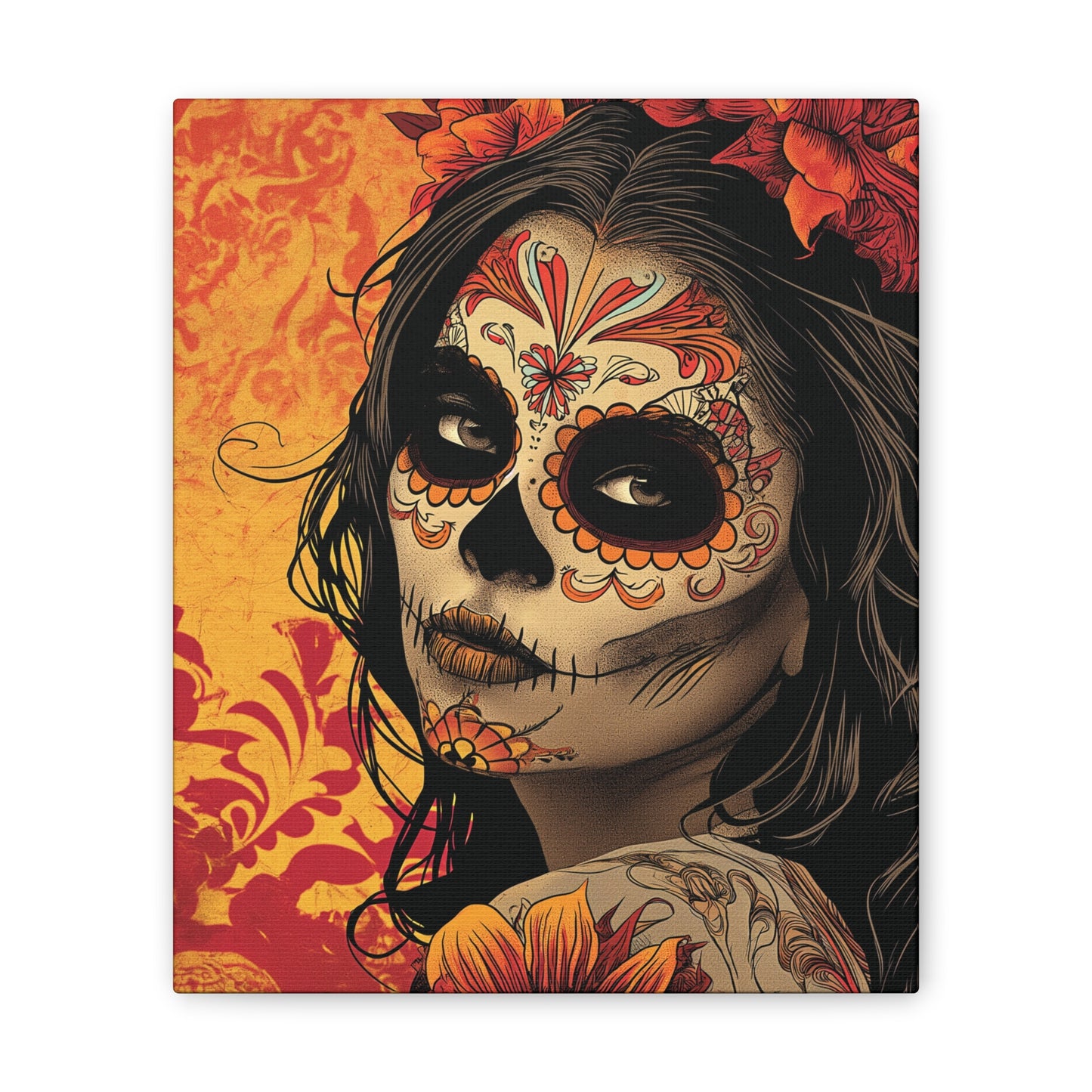 Day of the Dead 9 Canvas Stretched, 0.75"