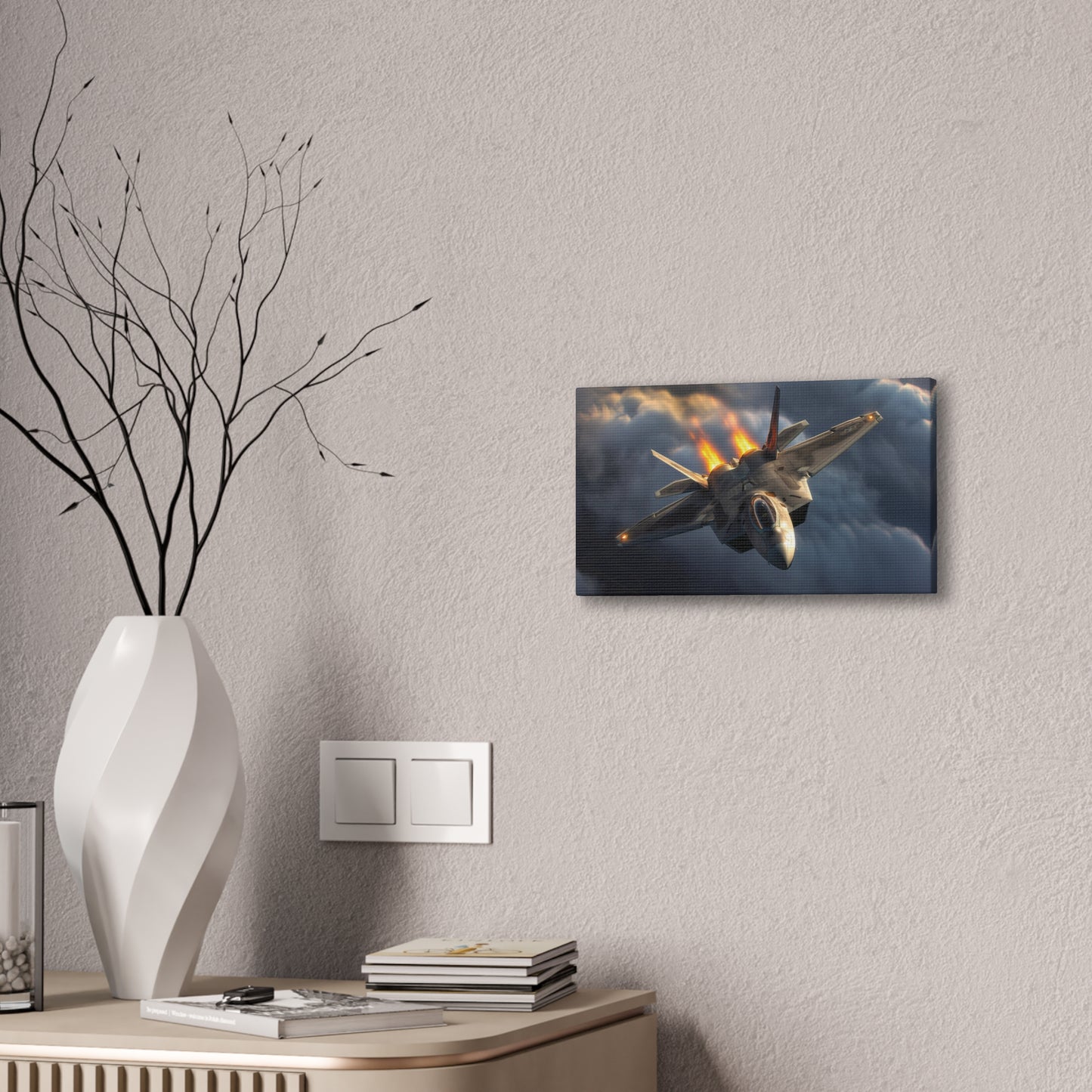 F-22 Fighter 2 Canvas Stretched, 0.75"