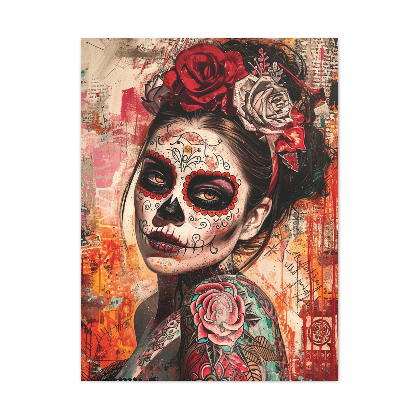 Day of the Dead 6 Canvas Stretched, 0.75"