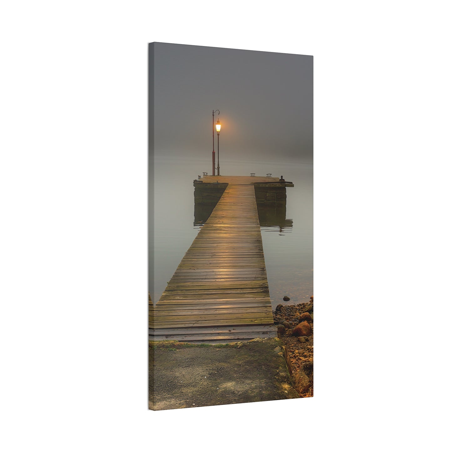 Misty Pier 8 Canvas Stretched, 0.75"