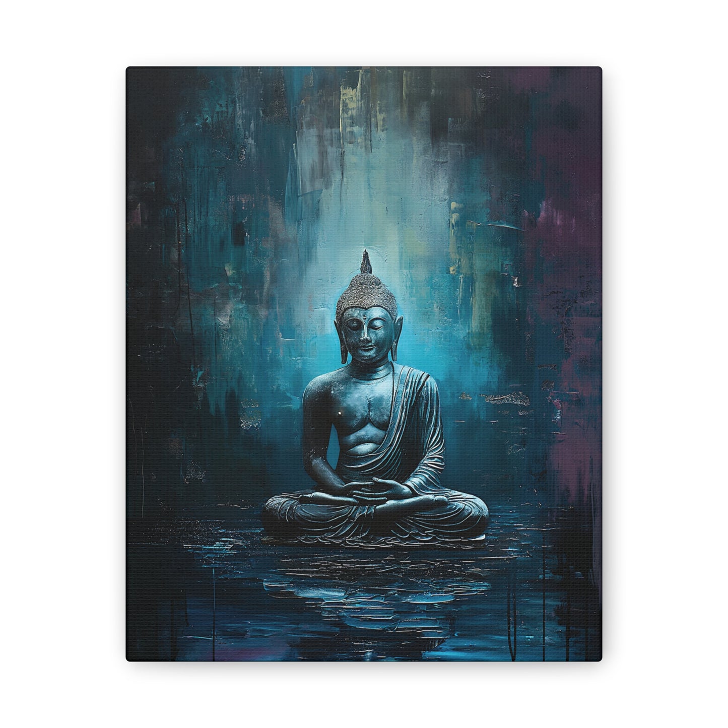 Buddha Painting Print 17 Canvas Stretched, 0.75"