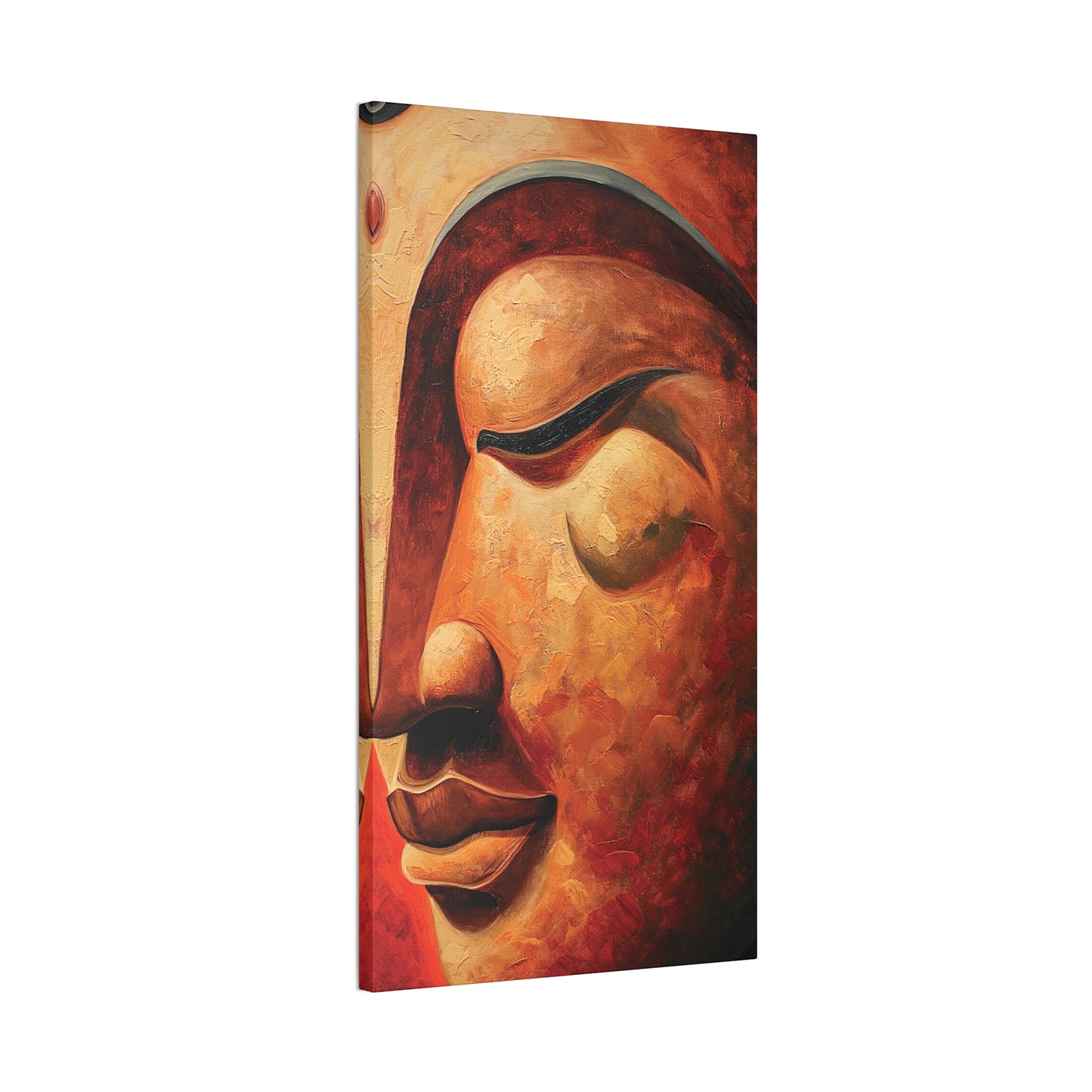 Buddha Painting Print 10 Canvas Stretched, 0.75"