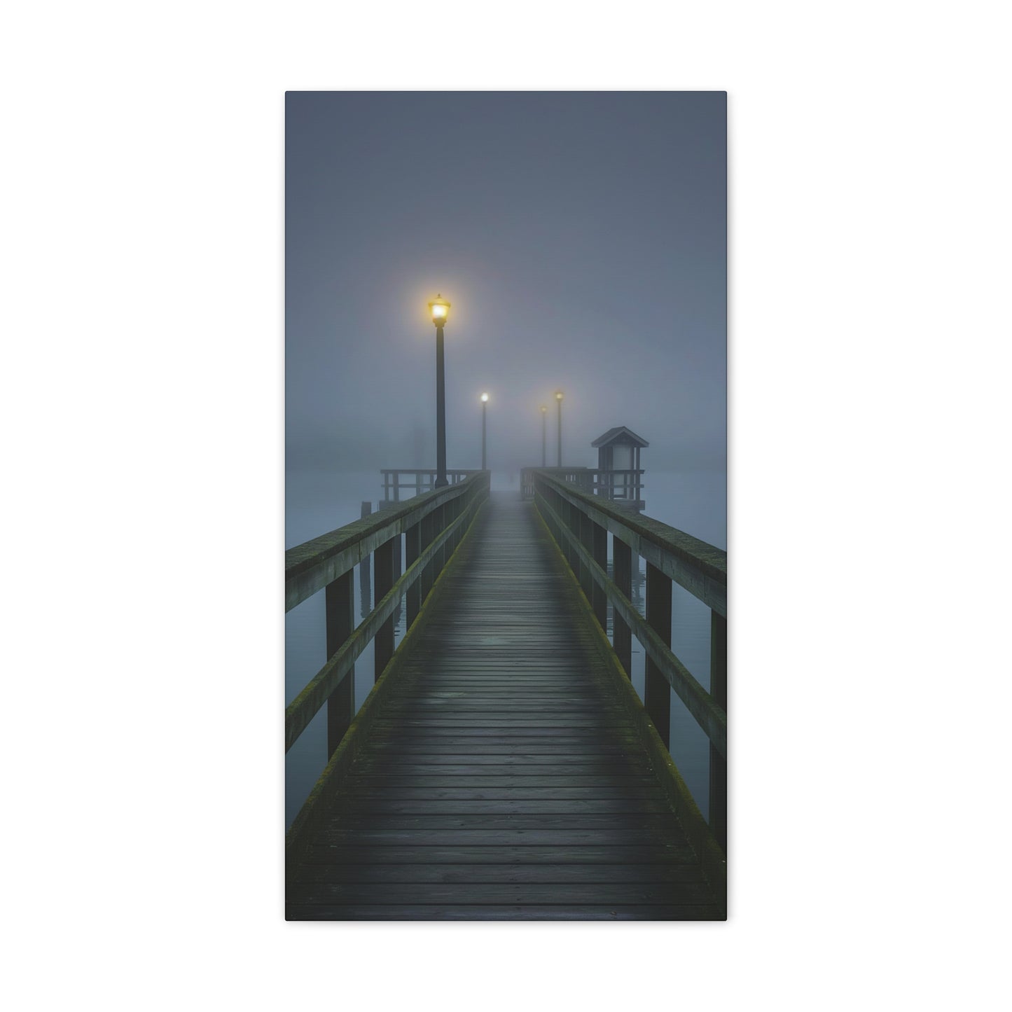 Misty Pier 7 Canvas Stretched, 0.75"