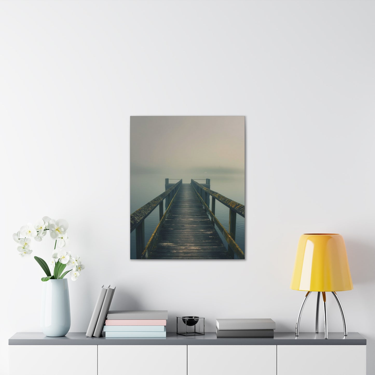 Misty Pier 9 Canvas Stretched, 0.75"