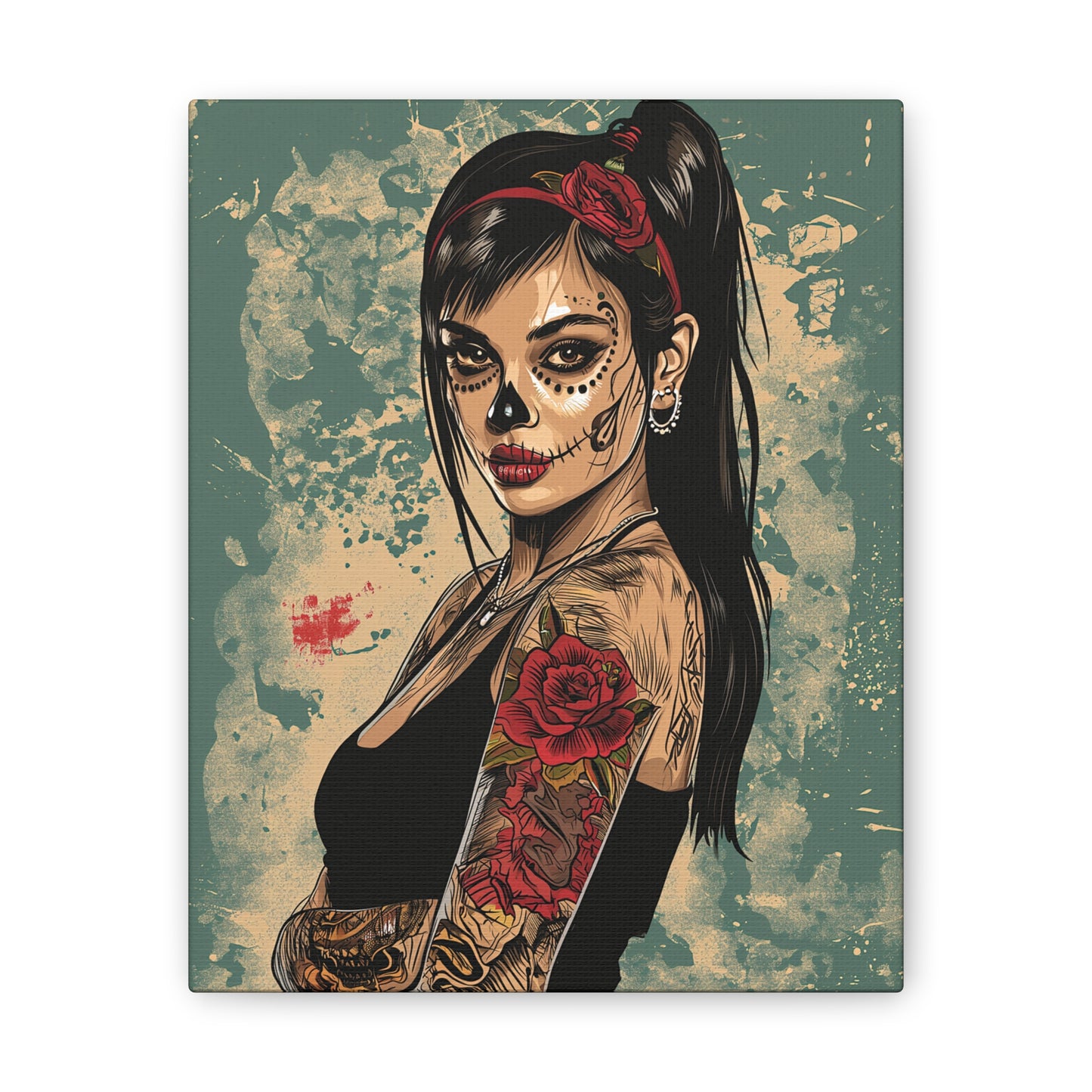 Day of the Dead 5 Canvas Stretched, 0.75"