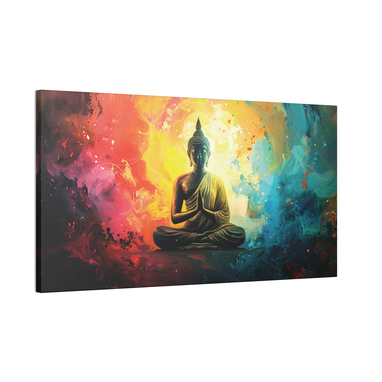 Buddha Painting Print 12 Canvas Stretched, 0.75"