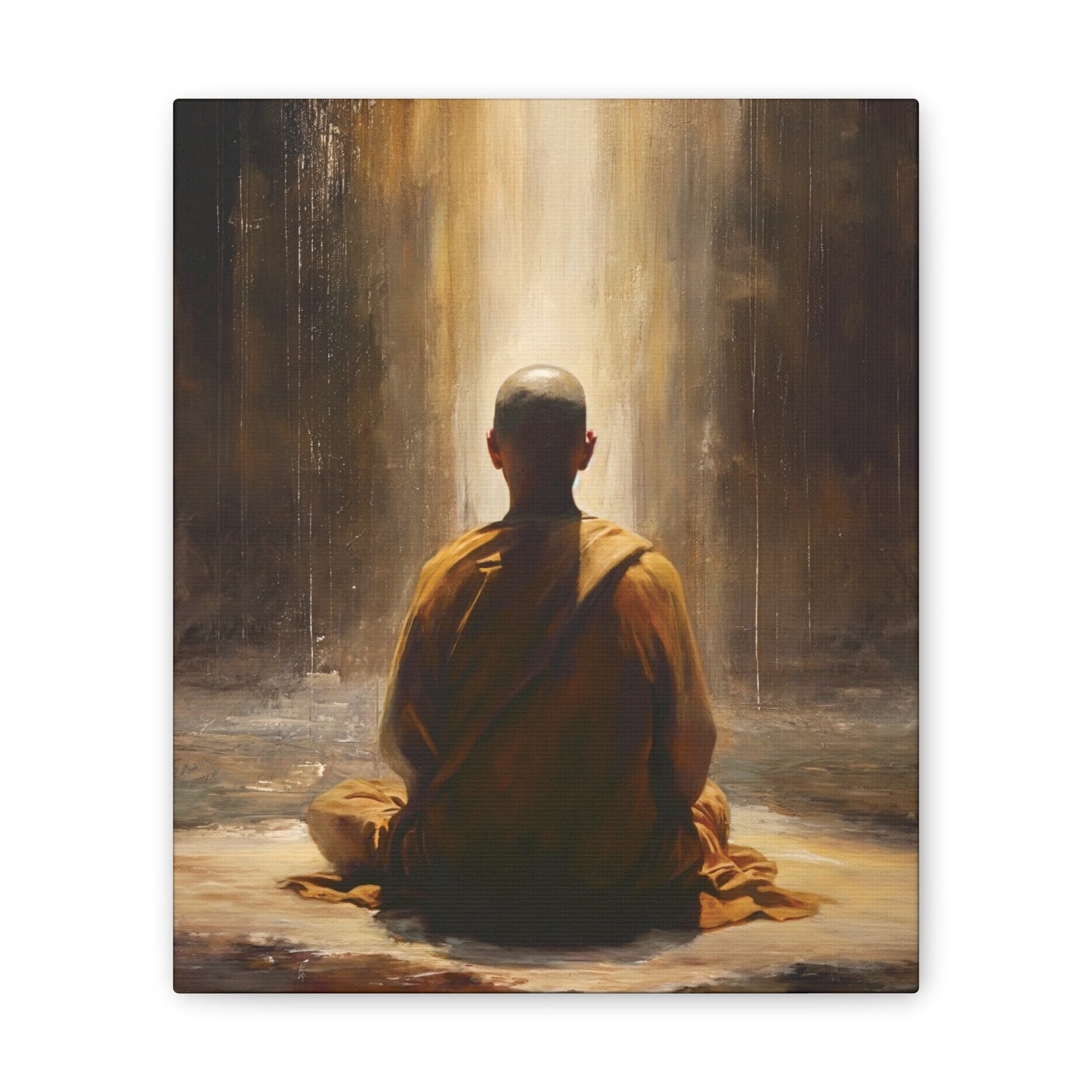 Buddha Painting Print 5 Canvas Stretched, 0.75"