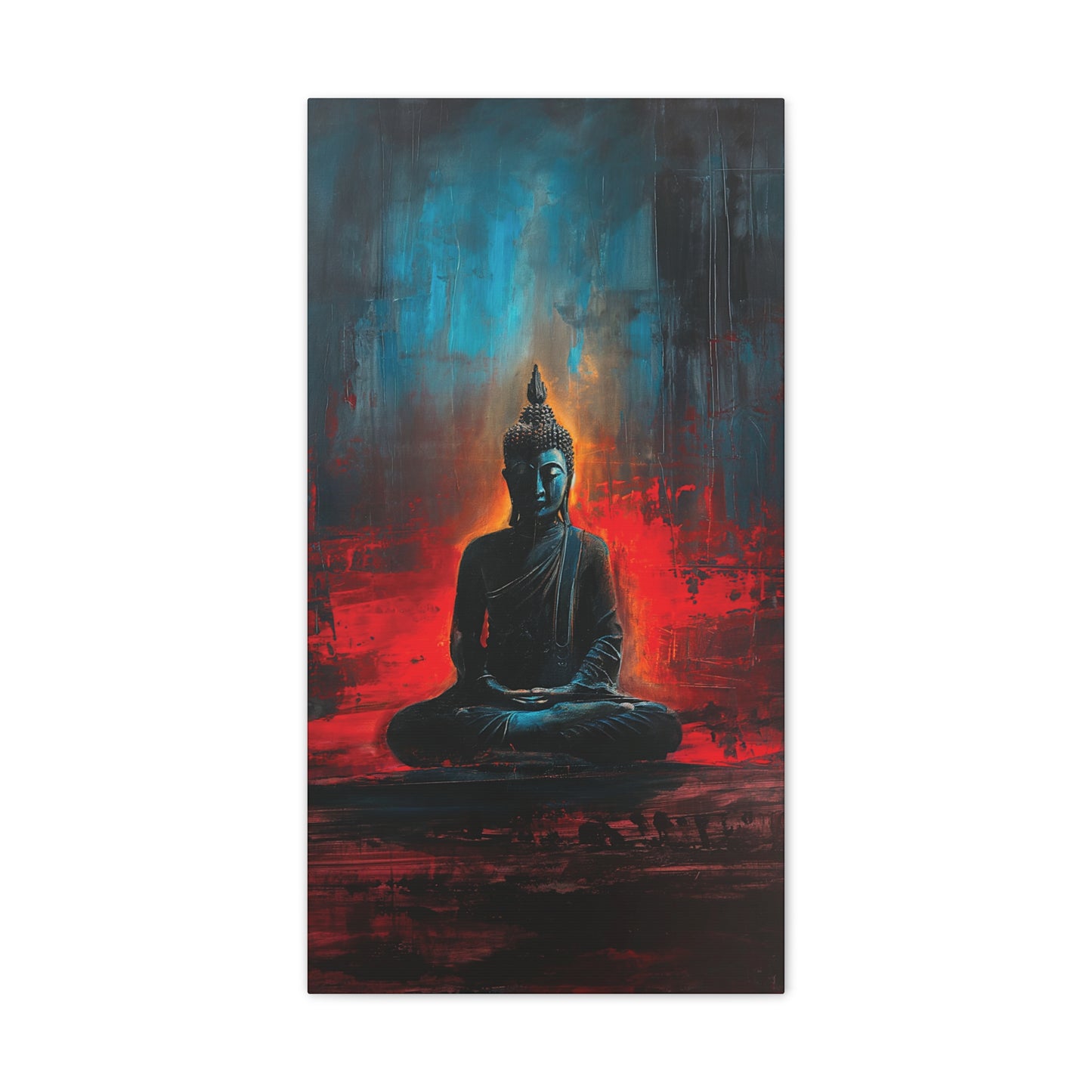 Buddha Painting Print 16 Canvas Stretched, 0.75"