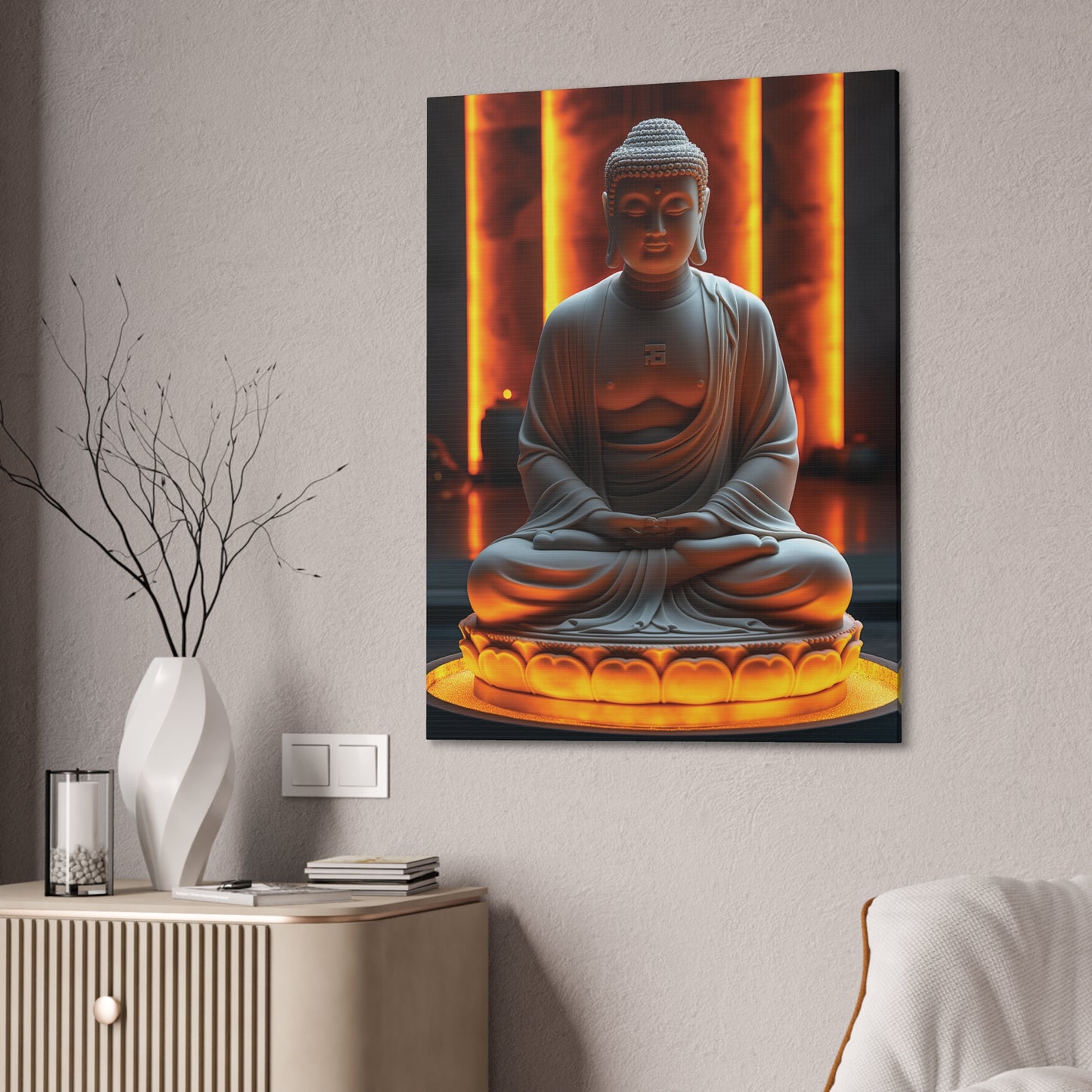 Buddha 19 Canvas Stretched, 0.75"