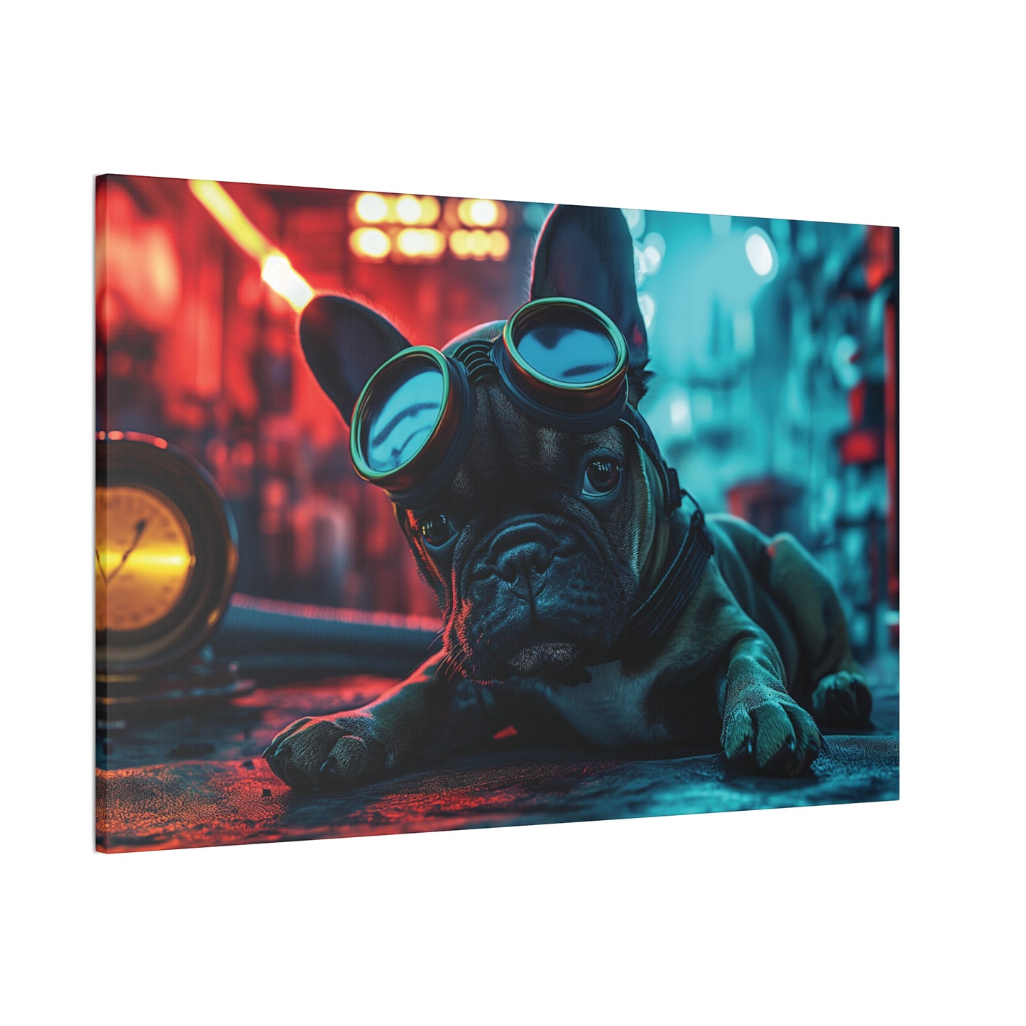 Industrial Frenchie 2 Canvas Stretched, 0.75"