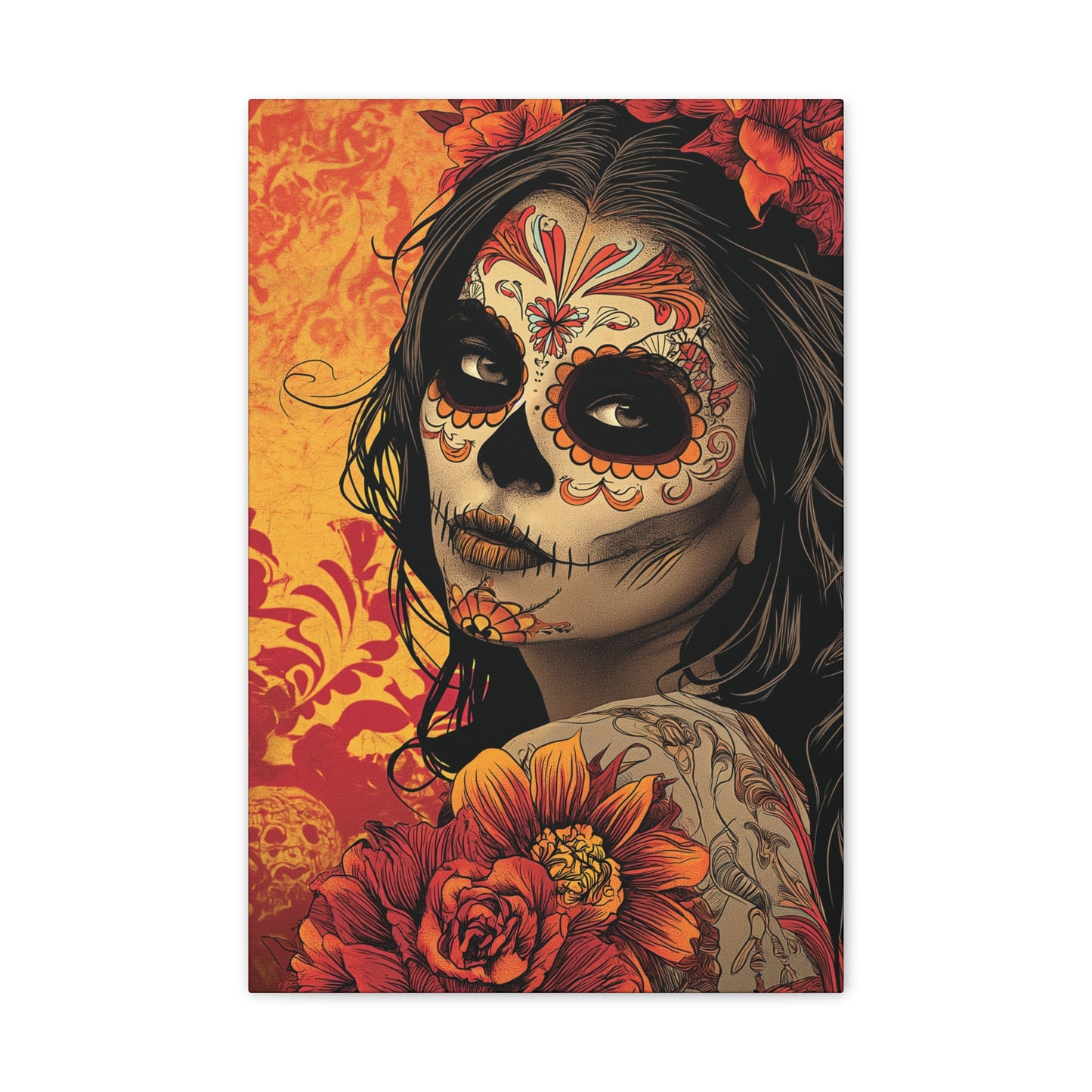 Day of the Dead 9 Canvas Stretched, 0.75"