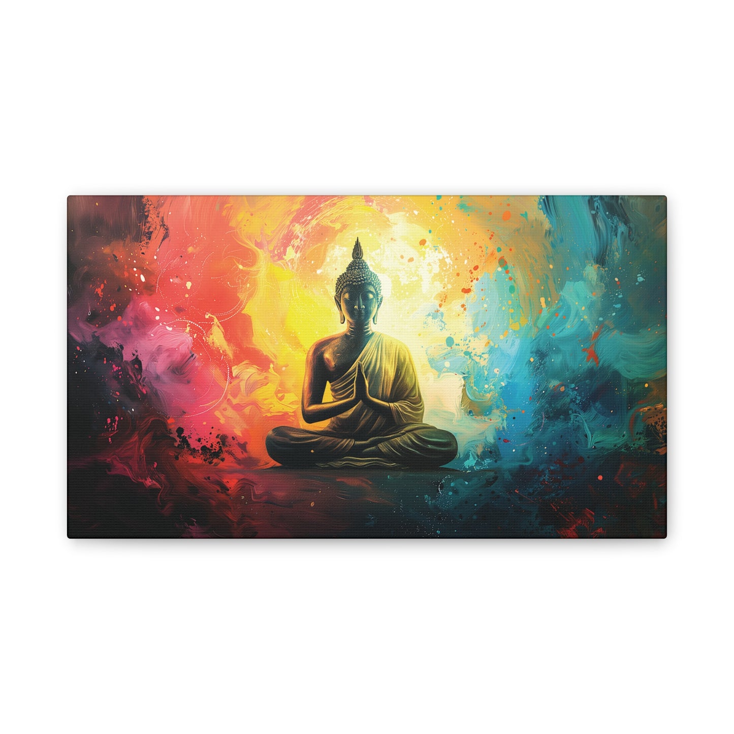 Buddha Painting Print 12 Canvas Stretched, 0.75"