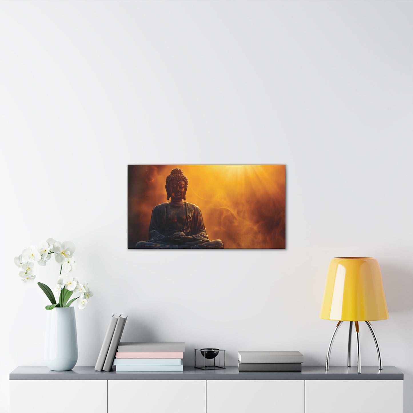 Buddha Painting Print 28 Canvas Stretched, 0.75"