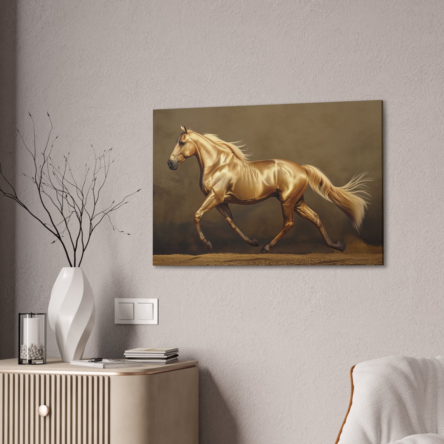 Golden Horse 1 Canvas Stretched, 0.75"