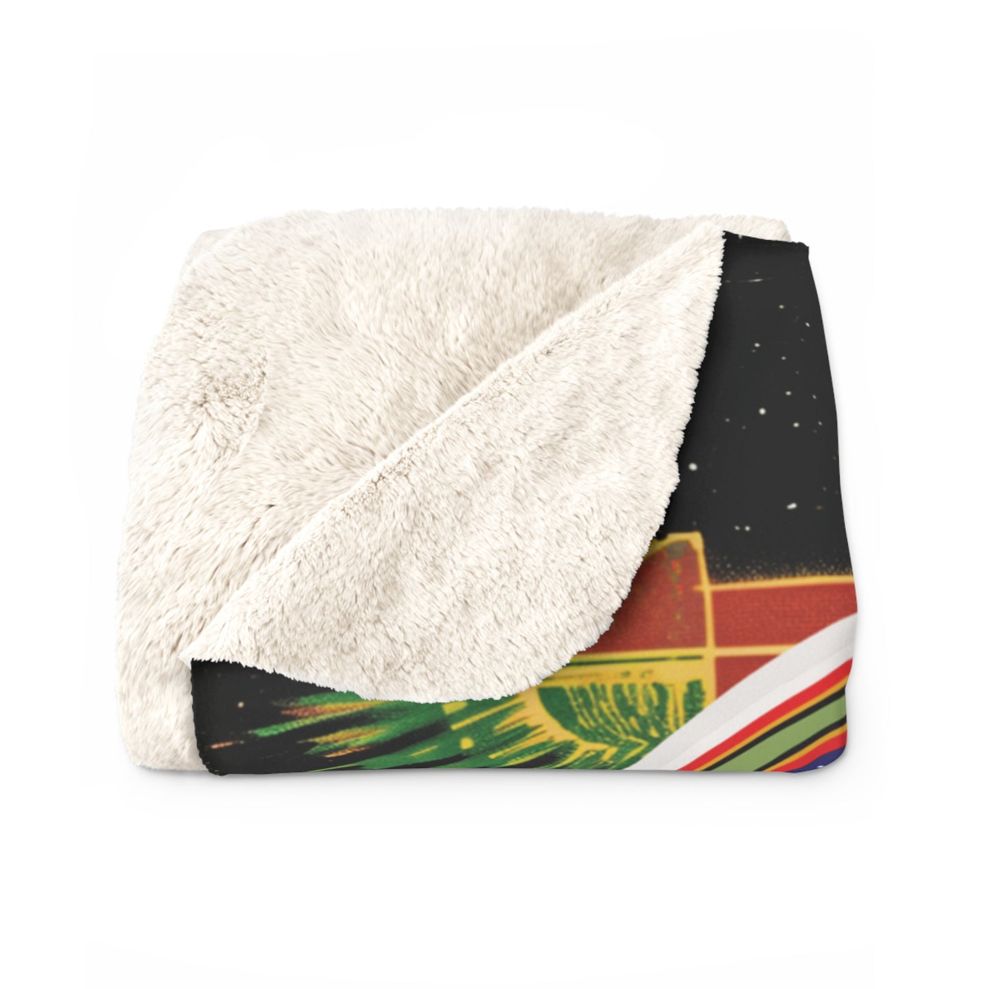 Galaga Sherpa Fleece Blanket