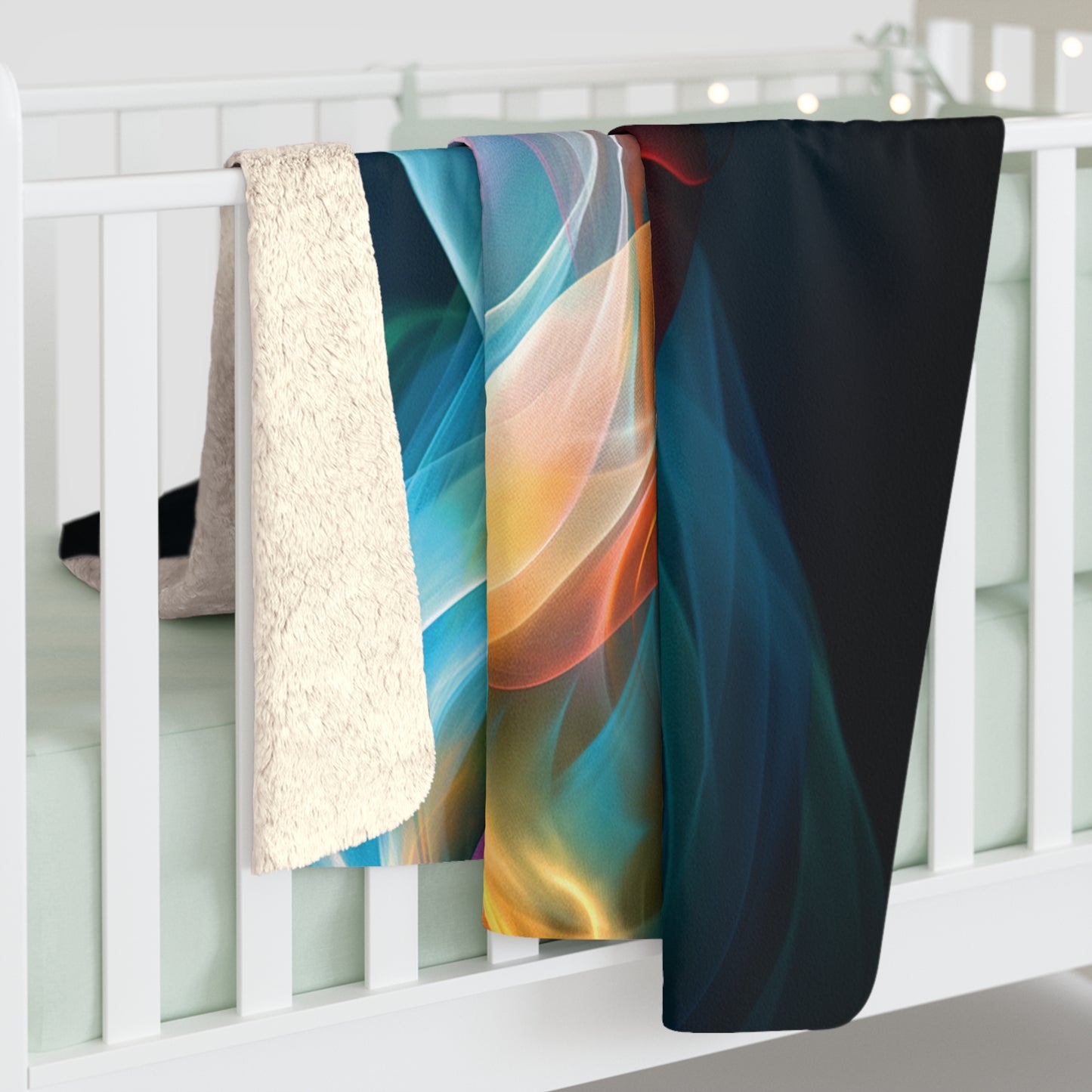 Color Flames Sherpa Fleece Blanket