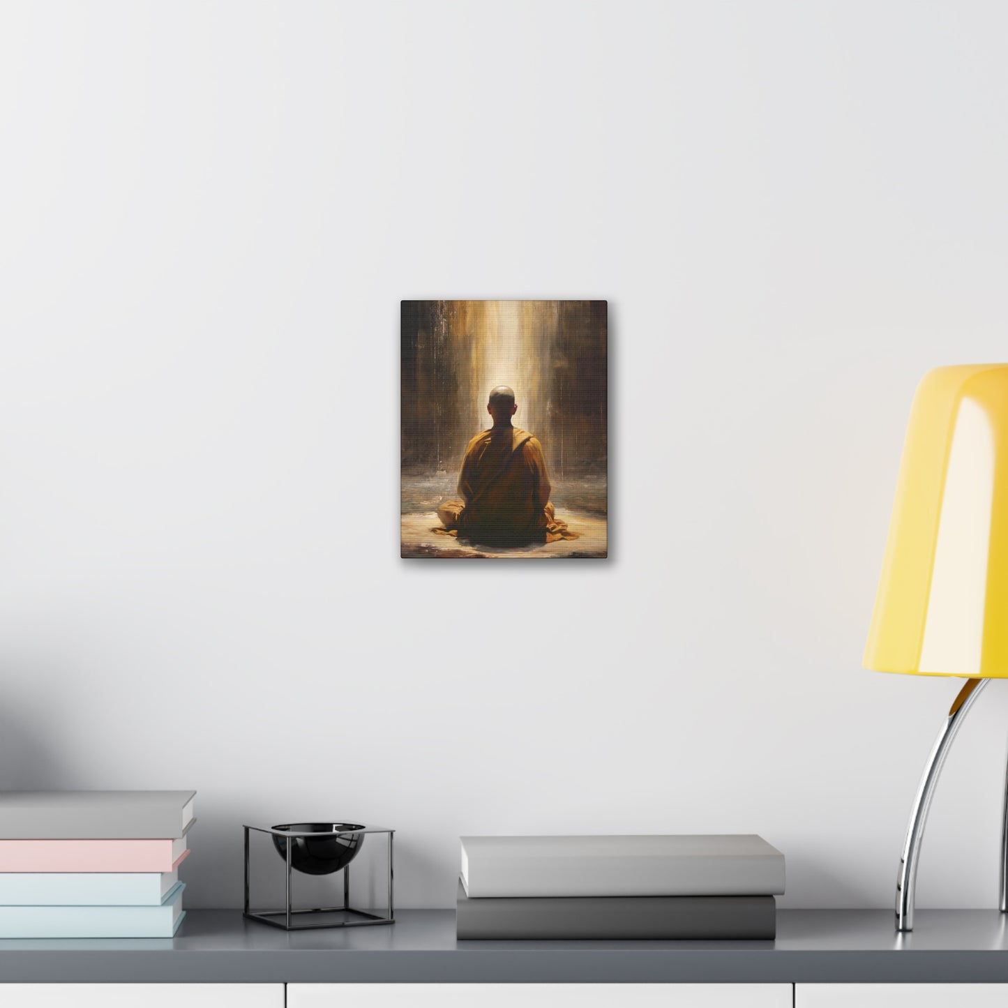 Buddha Painting Print 5 Canvas Stretched, 0.75"