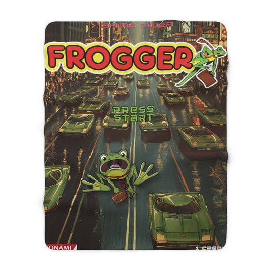 Frogger Sherpa Fleece Blanket