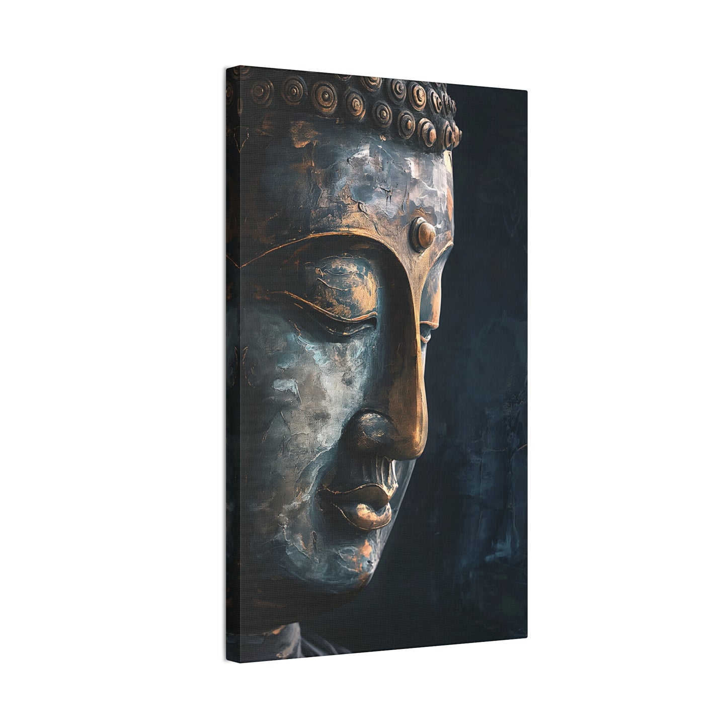 Buddha Painting Print 9 Canvas Stretched, 0.75"