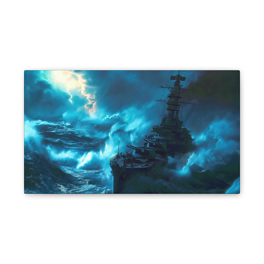 Battleship 1 Canvas Stretched, 0.75"