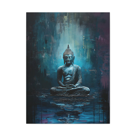 Buddha Painting Print 17 Canvas Stretched, 0.75"