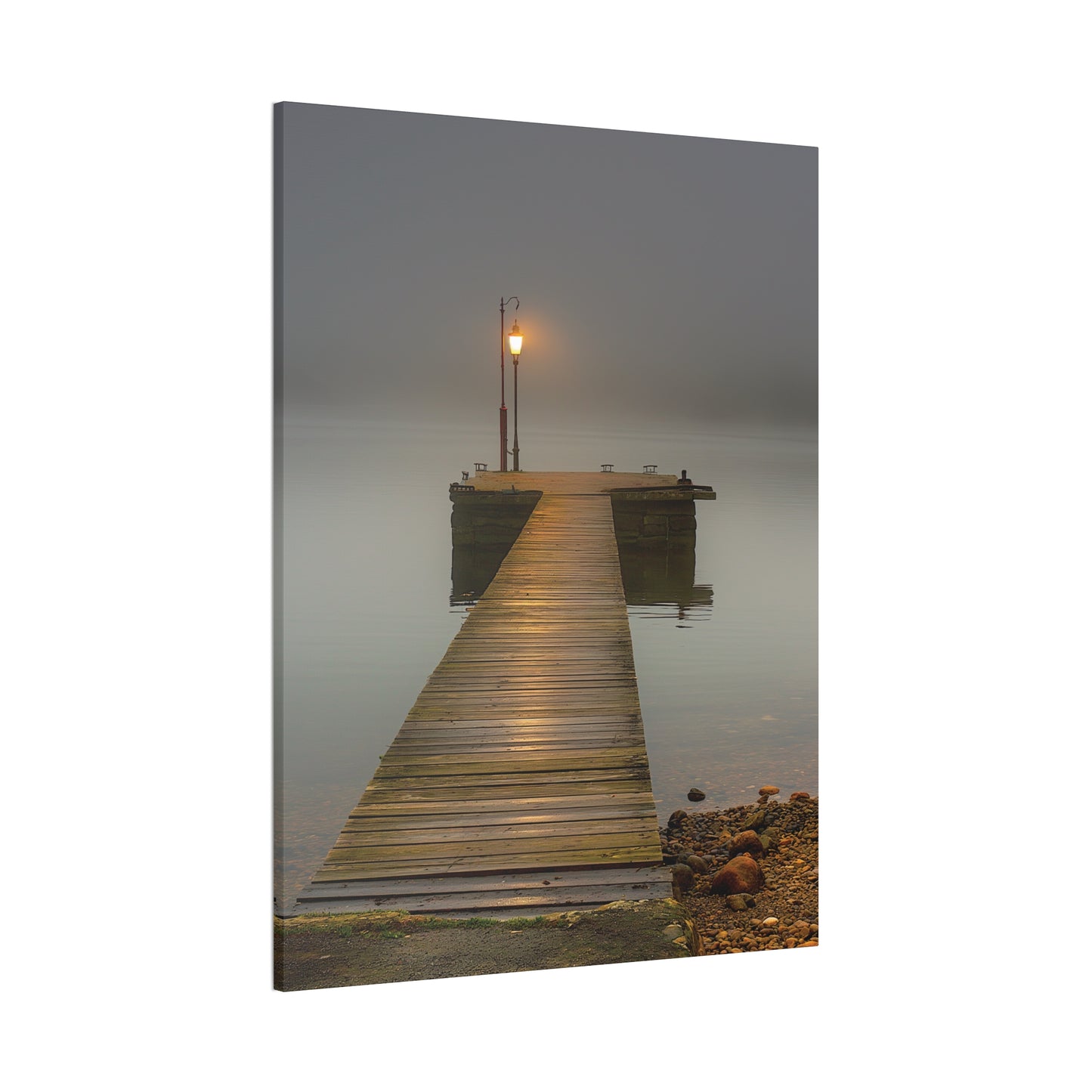 Misty Pier 8 Canvas Stretched, 0.75"