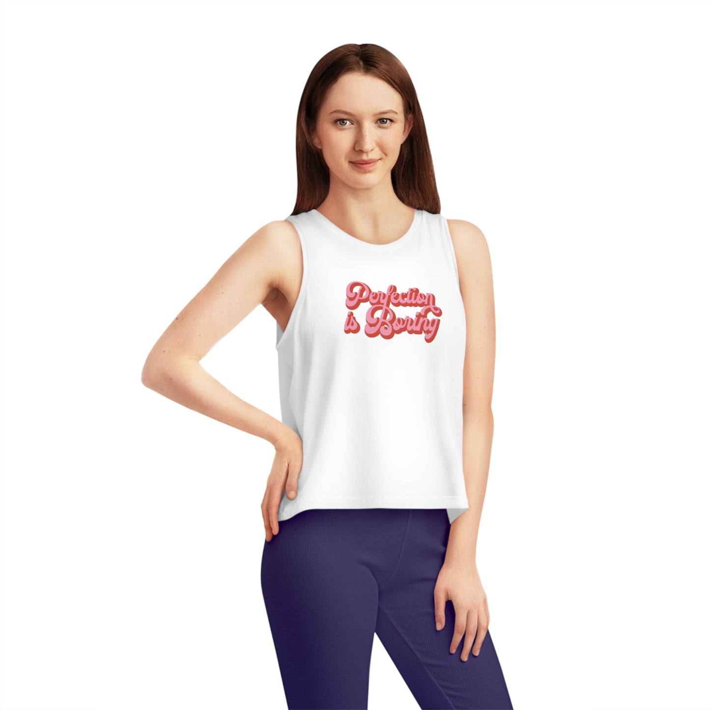 Perfection is Boring Women's Dancer Cropped Tank Top