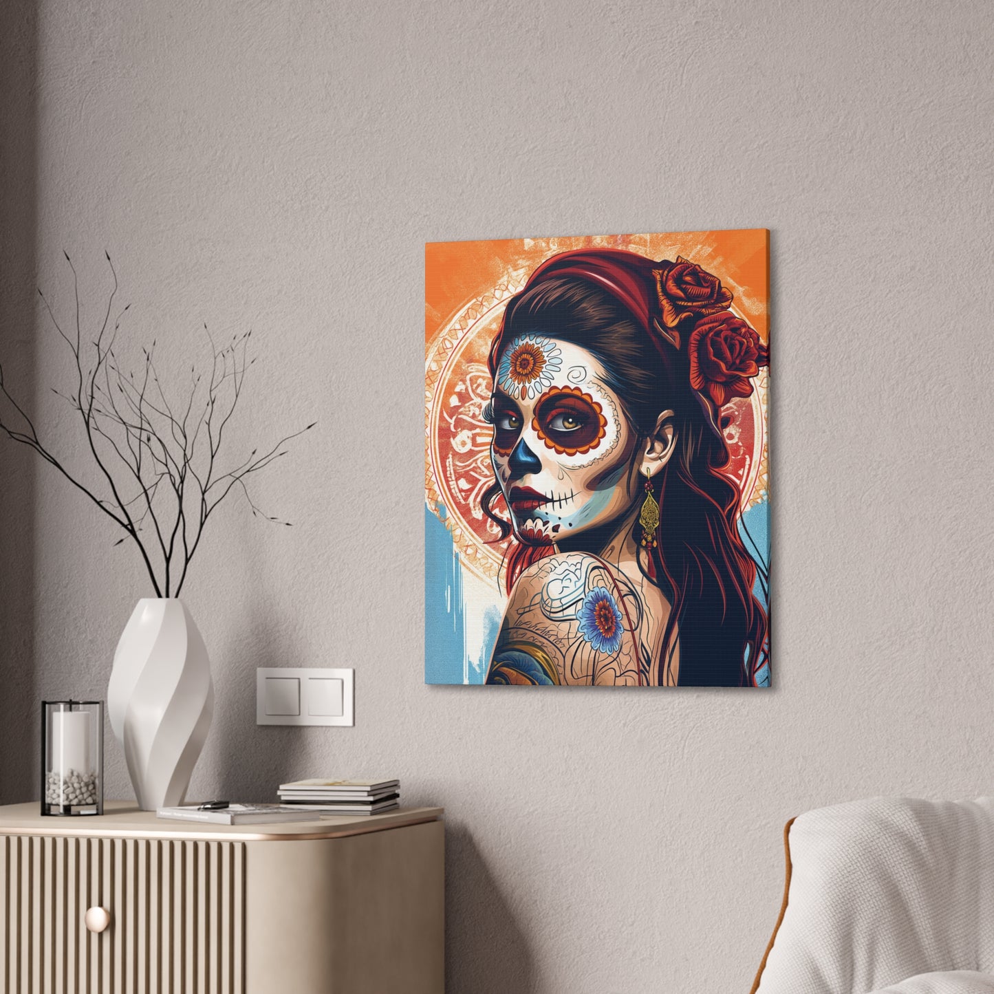 Day of the Dead 7 Canvas Stretched, 0.75"