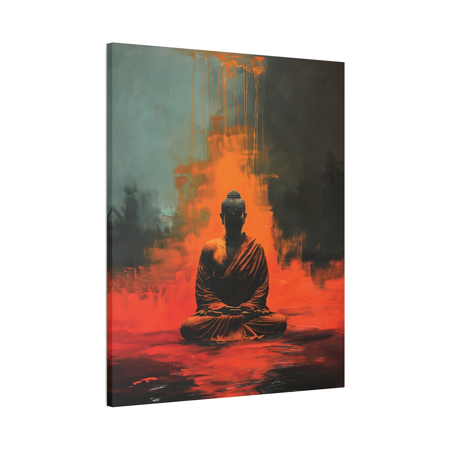 Buddha Painting Print 13 Canvas Stretched, 0.75"