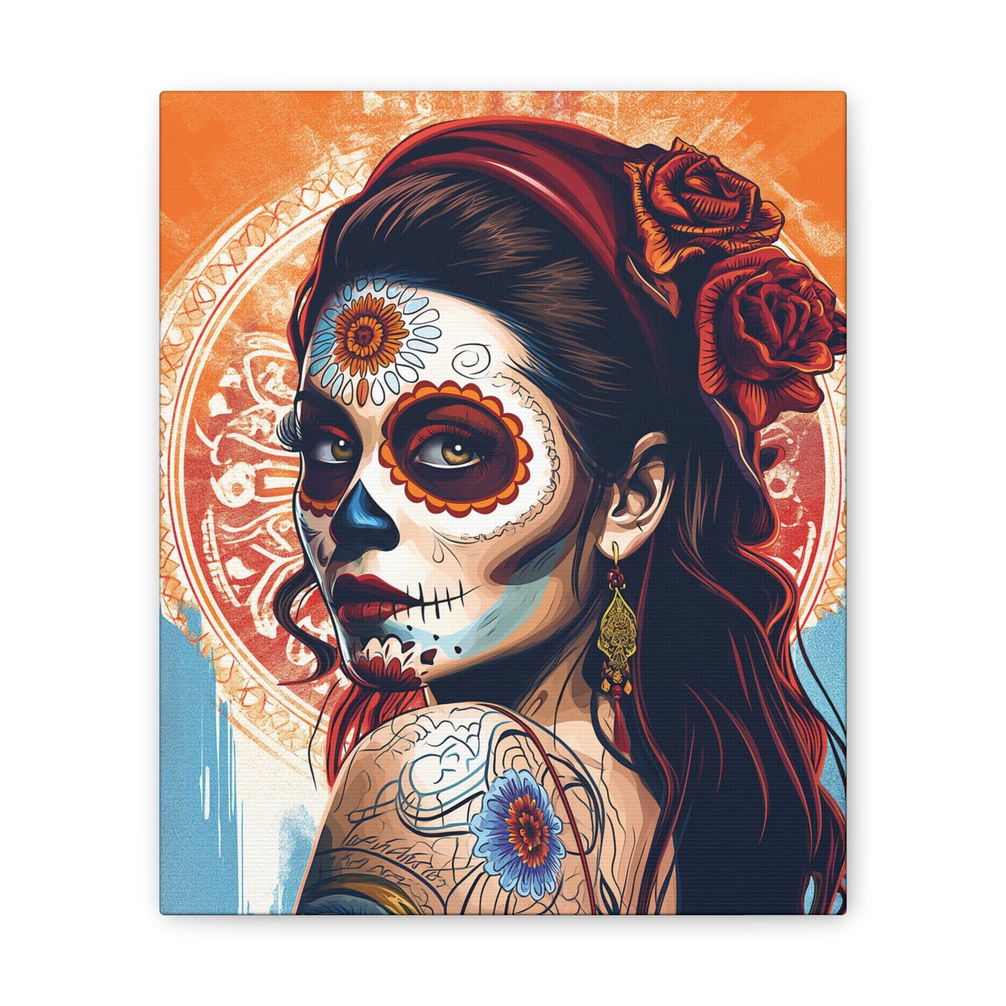 Day of the Dead 7 Canvas Stretched, 0.75"