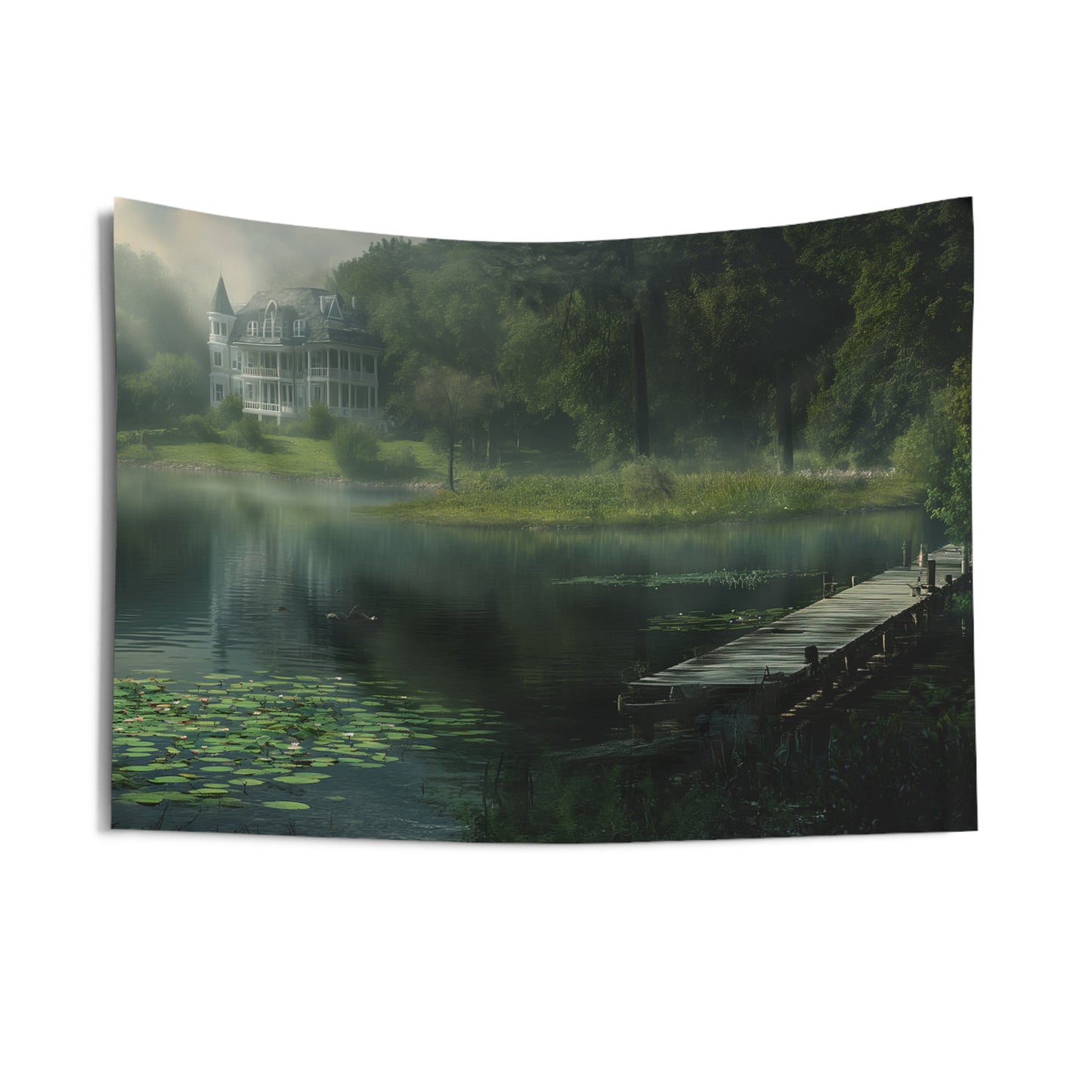 Pond Mansion 1 Indoor Wall Tapestries