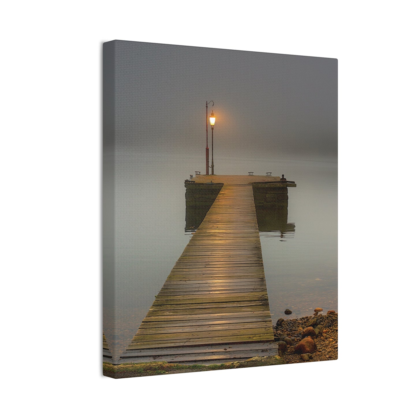 Misty Pier 8 Canvas Stretched, 0.75"