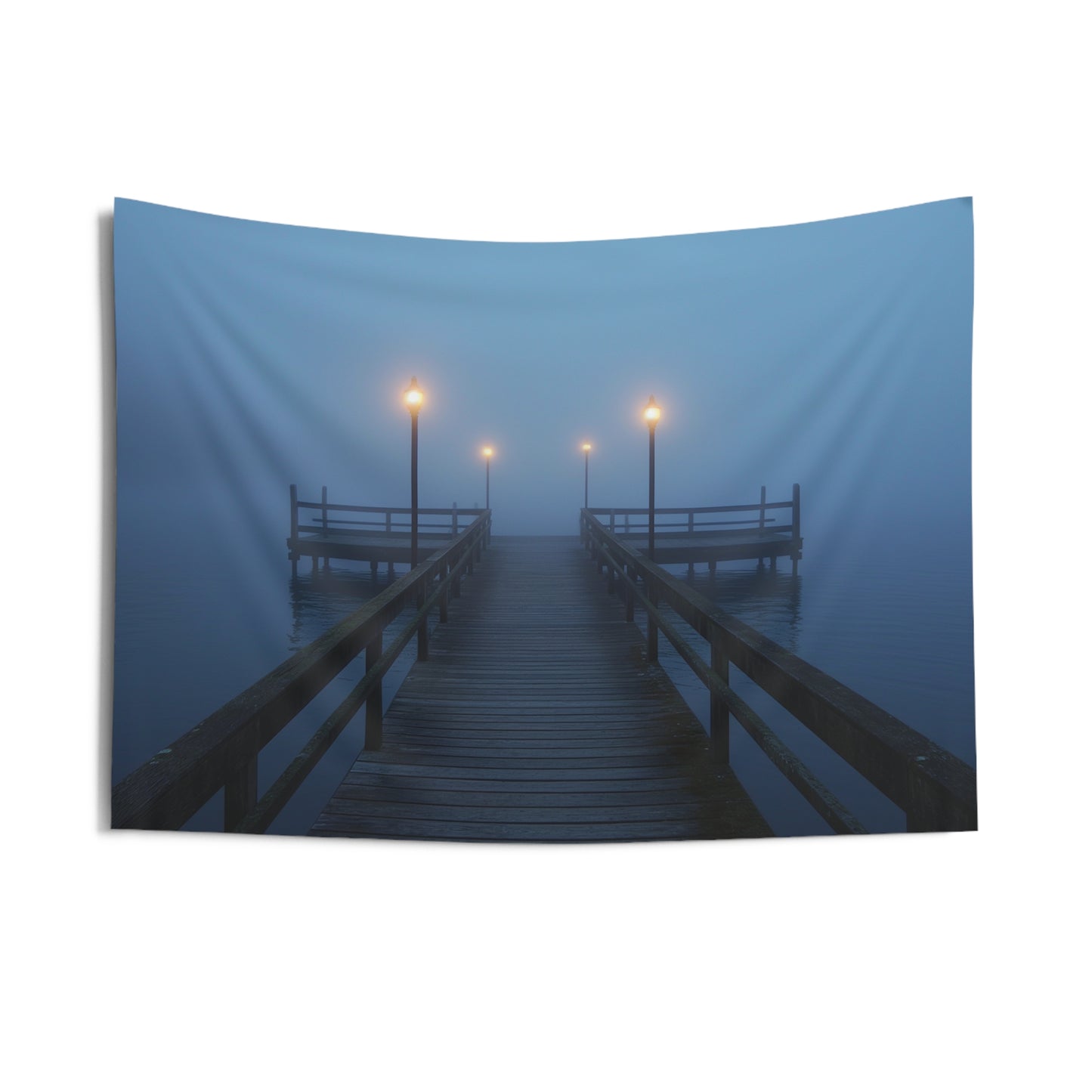 Misty Pier 4 Indoor Wall Tapestries