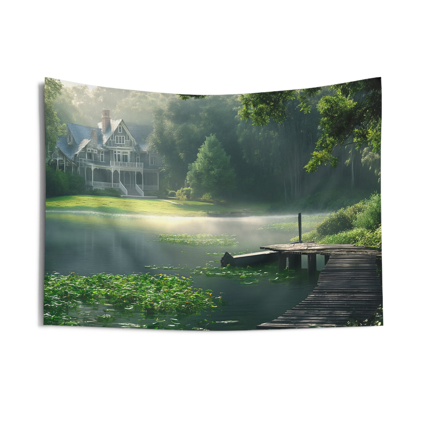 Pond Mansion 3 Indoor Wall Tapestries