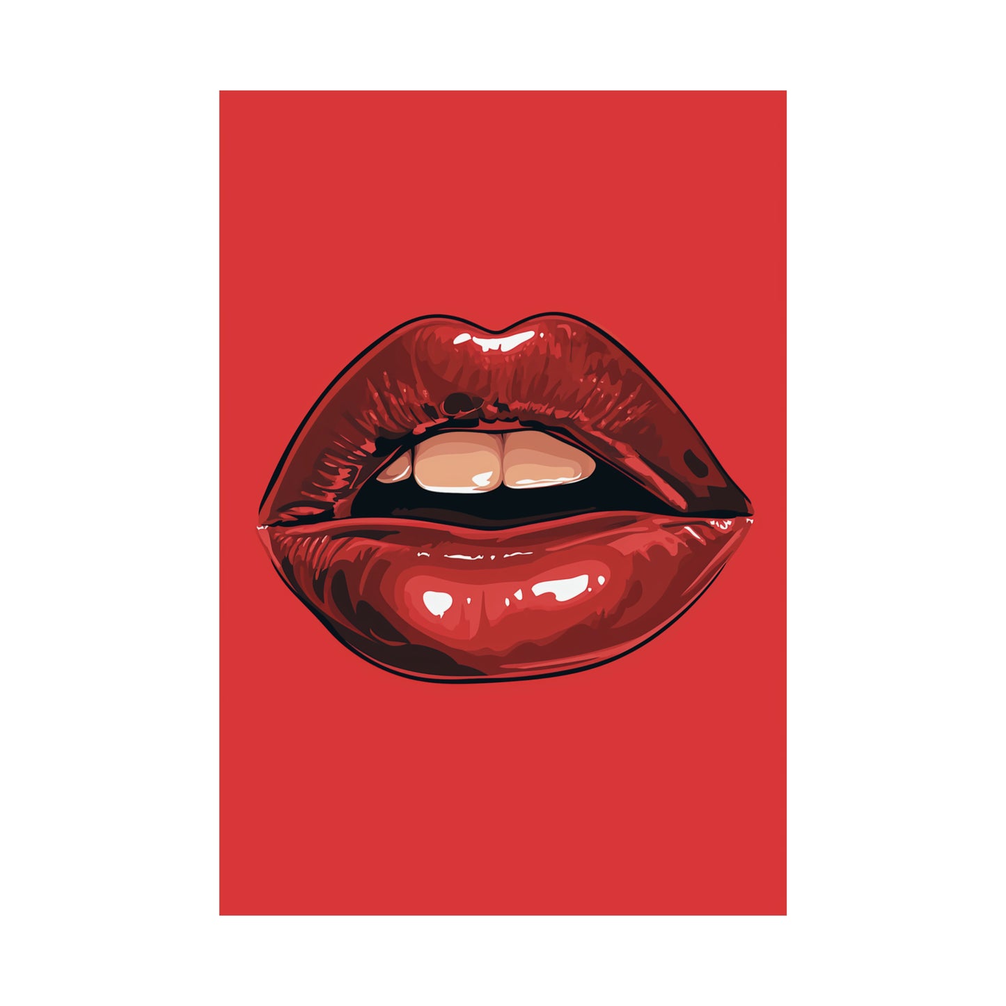 Lips 3 Matte Vertical Posters