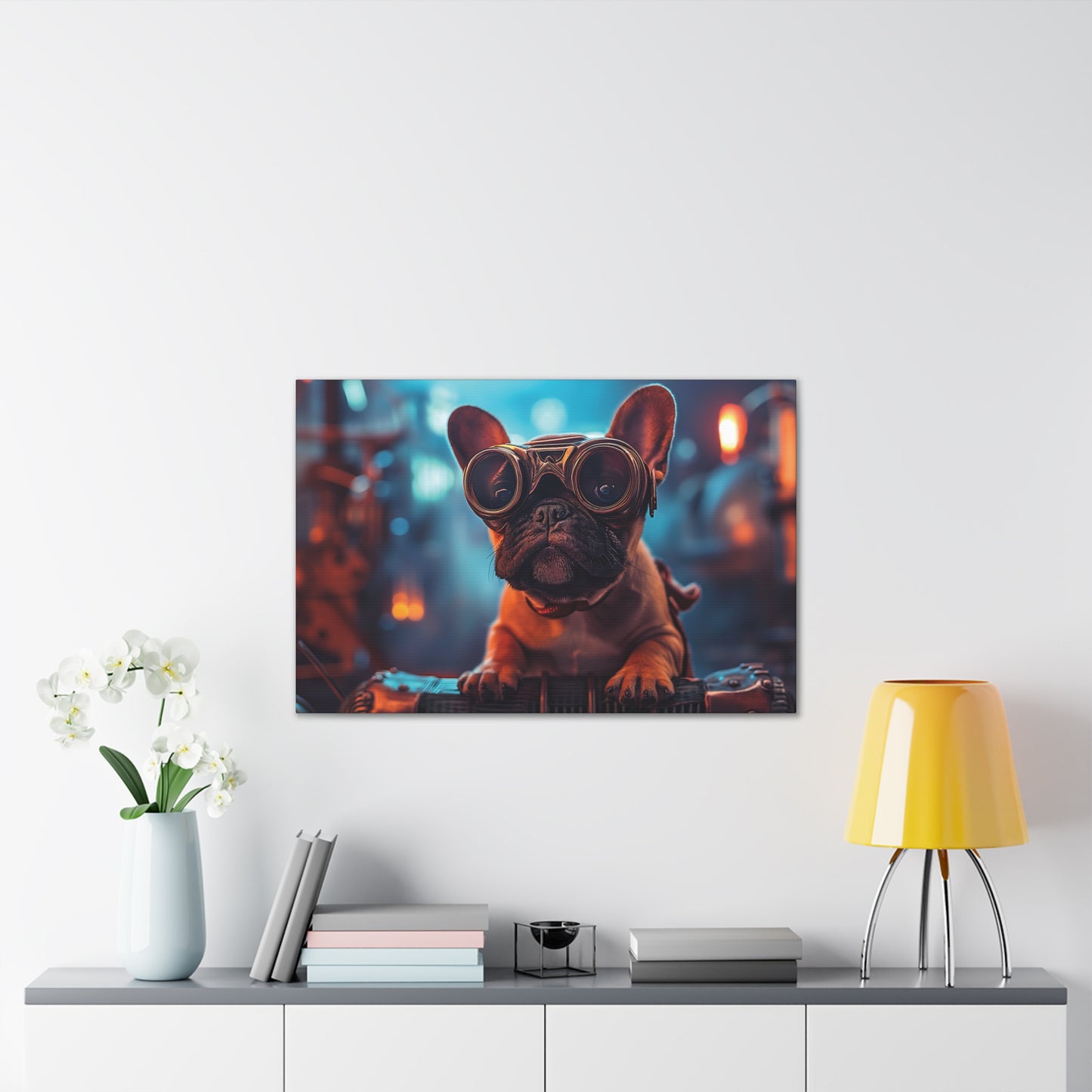 Industrial Frenchie 3 Canvas Stretched, 0.75"